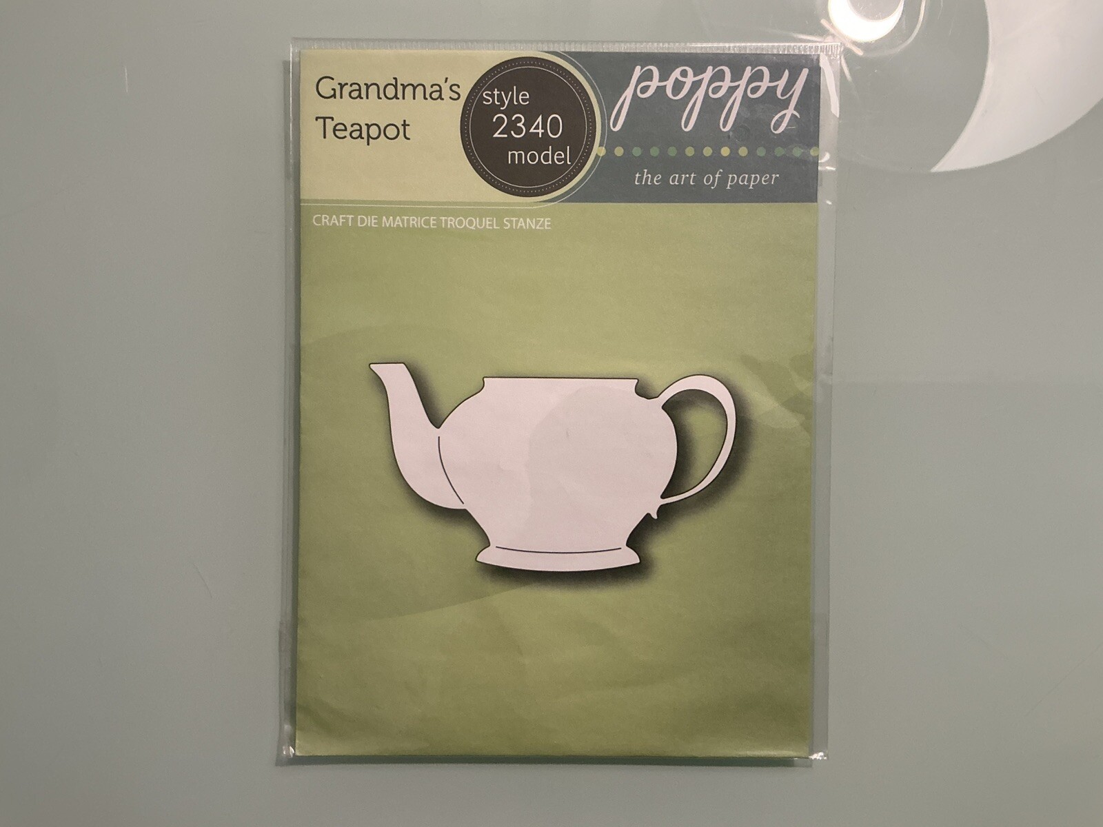 Poppy Stamps “Grandma’s Teapot” Cutting Die (New)