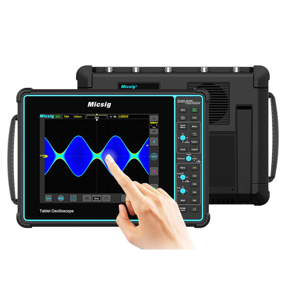Micsig Digital Mini Oscilloscope STO1004 4 Ch LCD Touch Panel 100MHz  1GSa/s