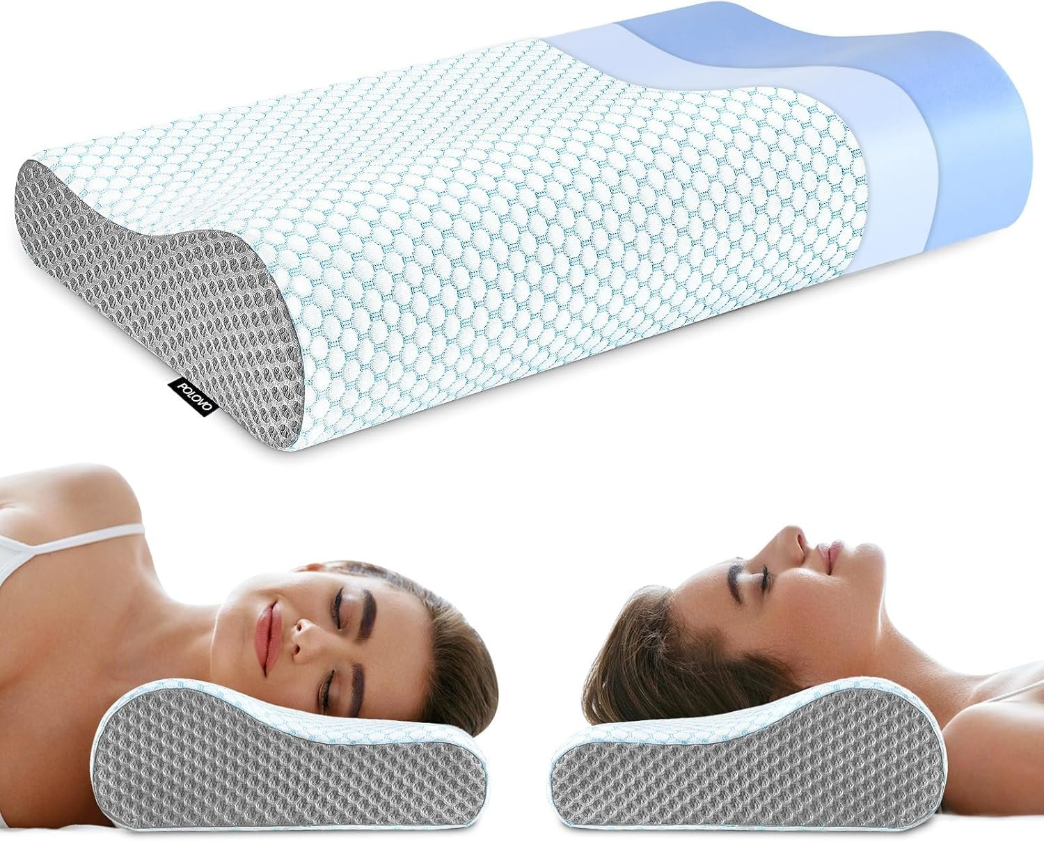 Memory Foam Pillows Neck Pillow Bed Pillow for Sleeping, Ergonomic Cervical Pill