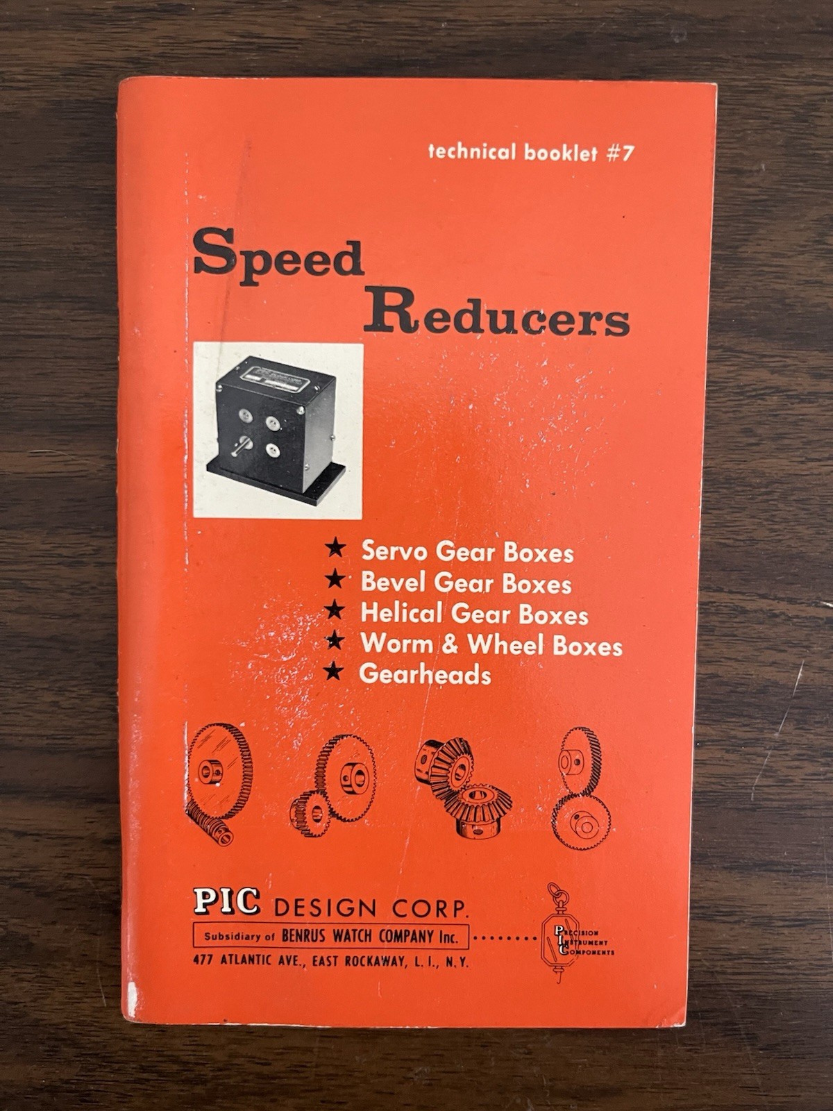 Vintage Technical Booklet #7 “Speed Reducers” – PIC Design Corp – 1962