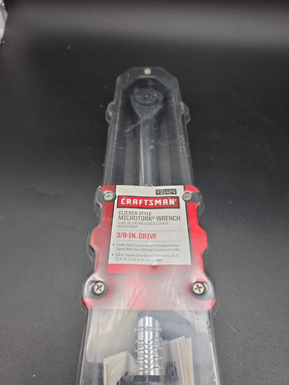 NIB Craftsman Clicker style Microtork Wrench 3/8" Drive 913424 10-75 LBS