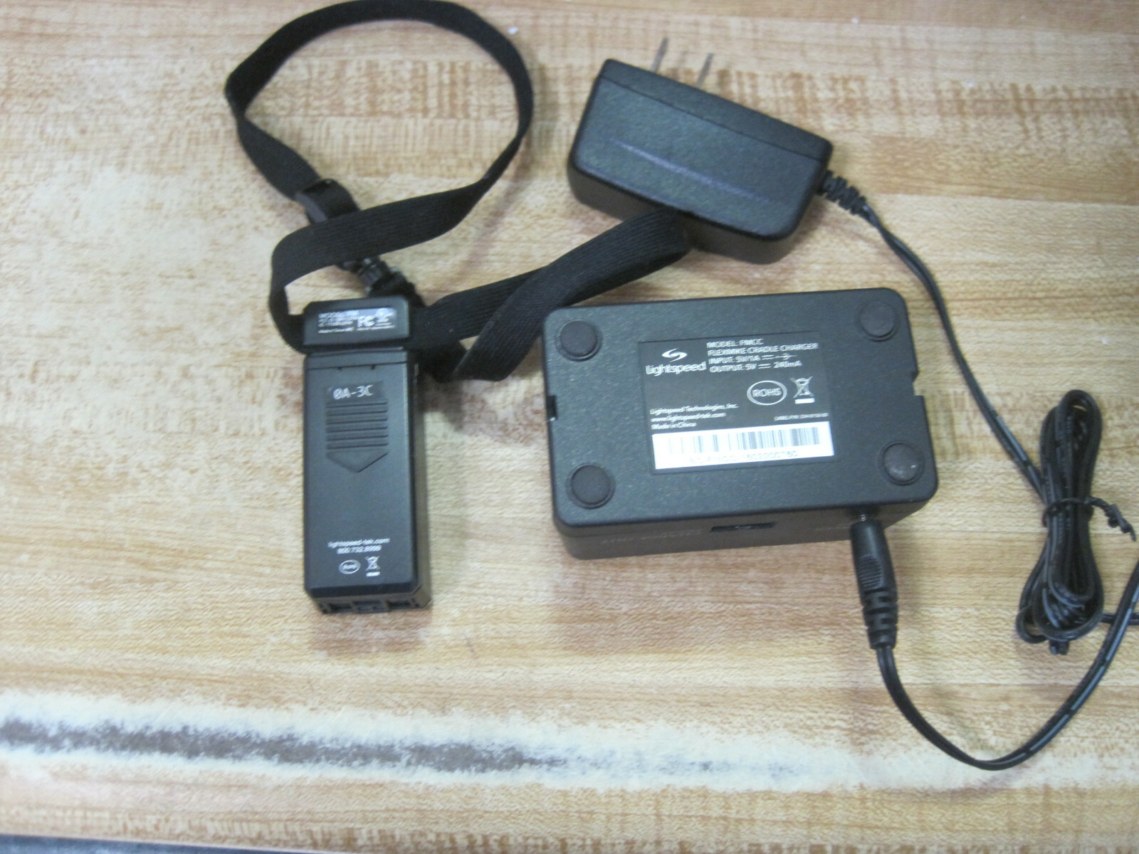 Lot of 20..LightSpeed FlexMike Mic(FM) with charger(FMCC)W/Power Adap...UNTESTED