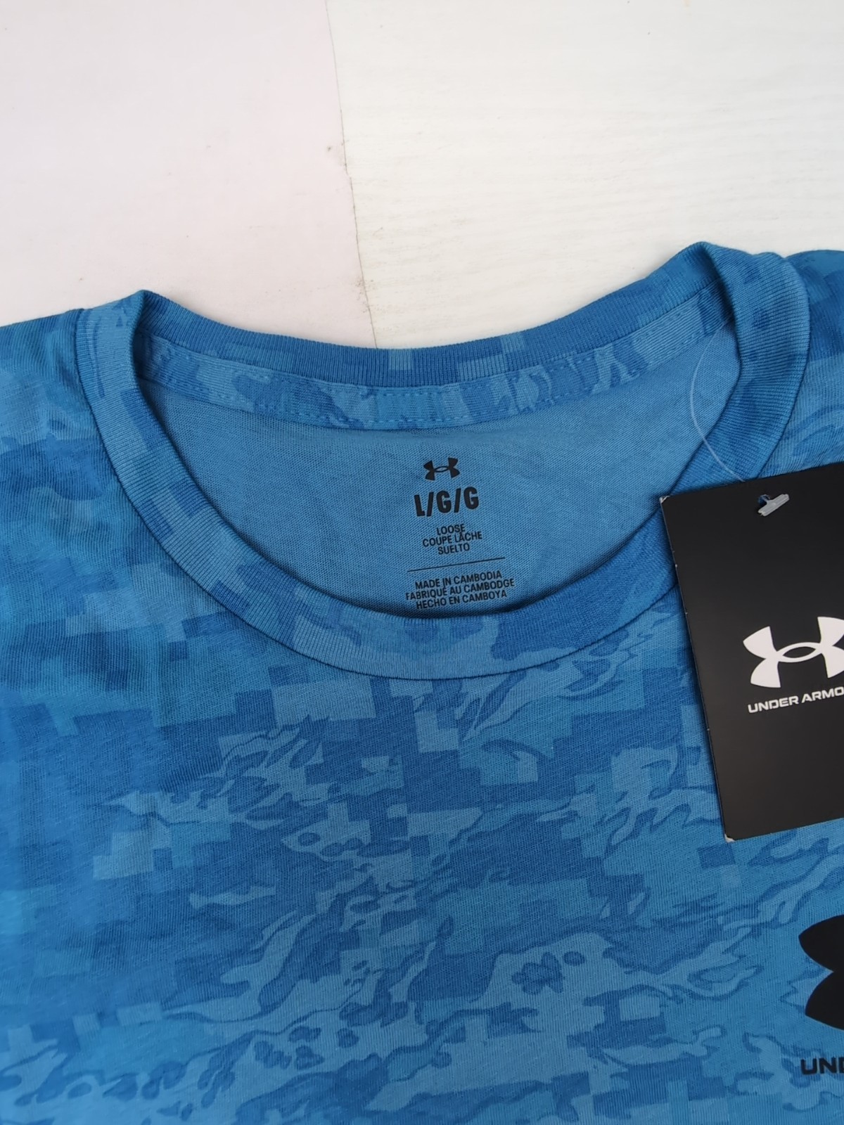 Under Armour Men's ABC Camo Tee Size Lg Ether Blue GL22