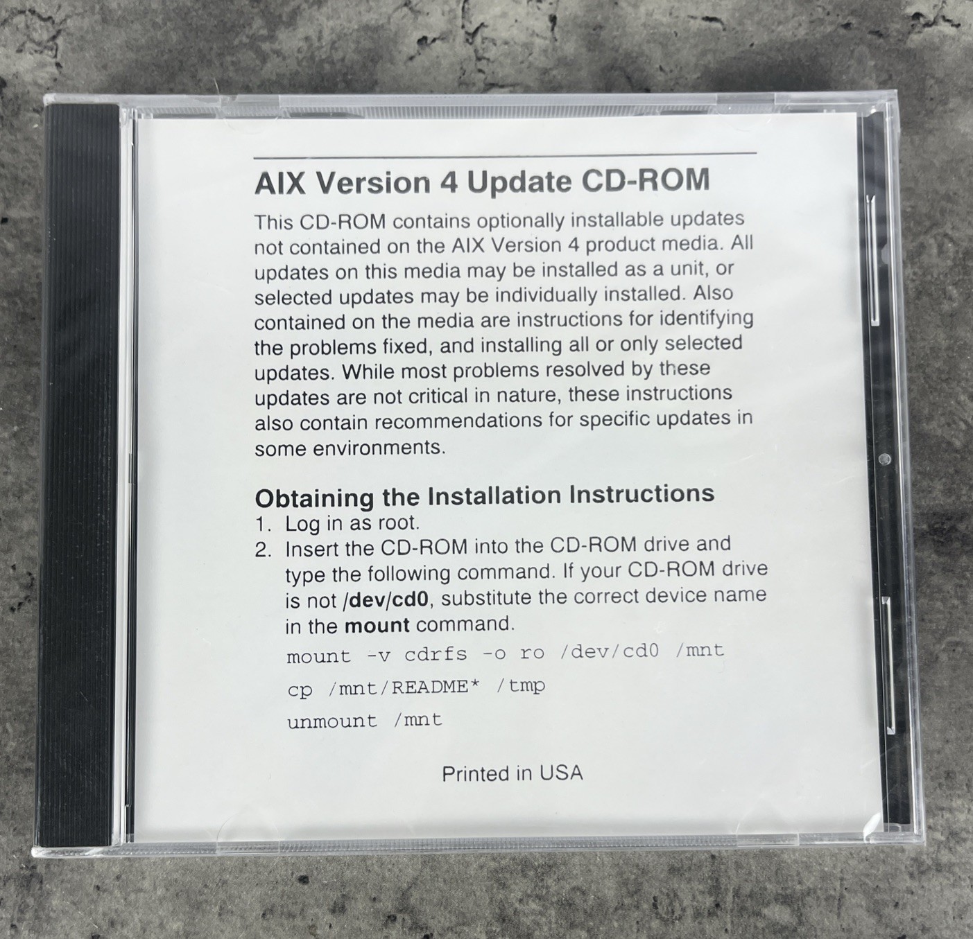 (Sealed) IBM AIX Version 4 Software Development Solutions USA CD-ROM