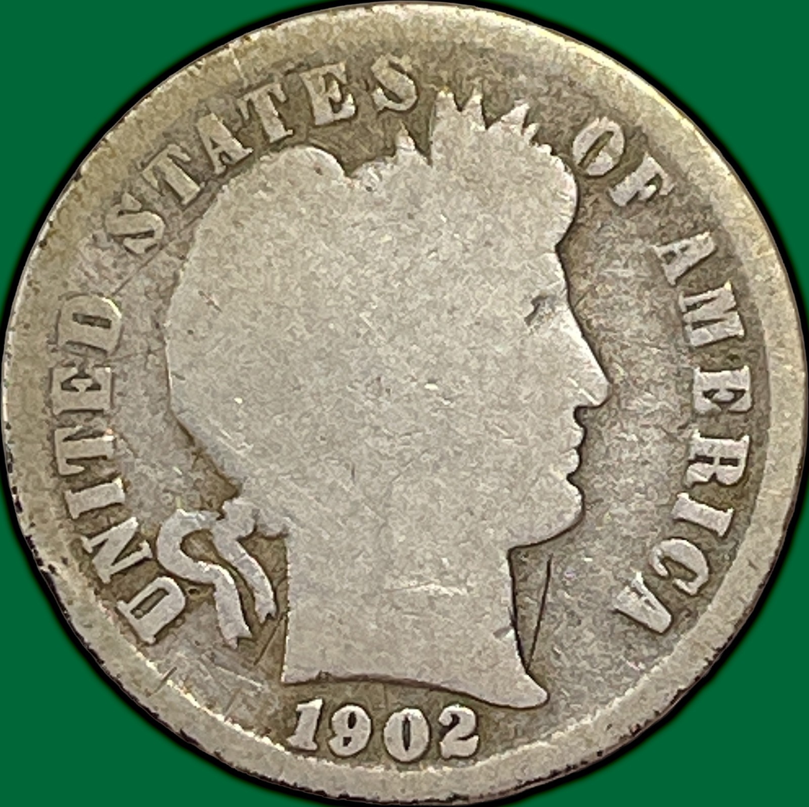 1902 Barber Dime Good G Coin #39771