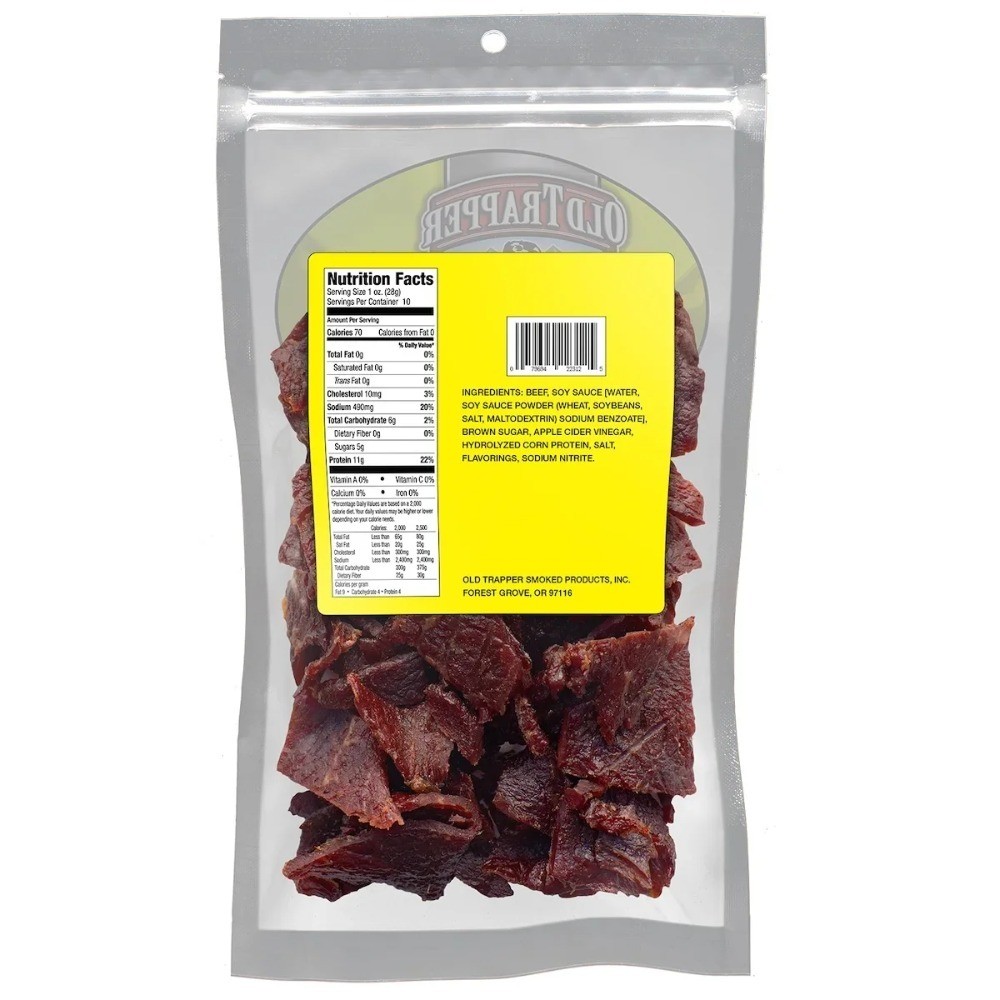 Teriyaki Beef Jerky 10 oz Resealable Bag Premium Dried Meat Snack