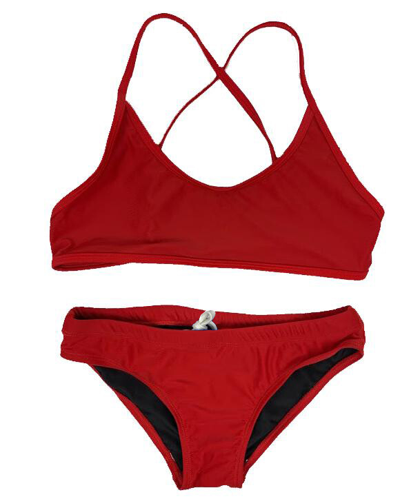 Junior Guard 2-Piece THIN Strap Swimsuit Red (READ SIZING)