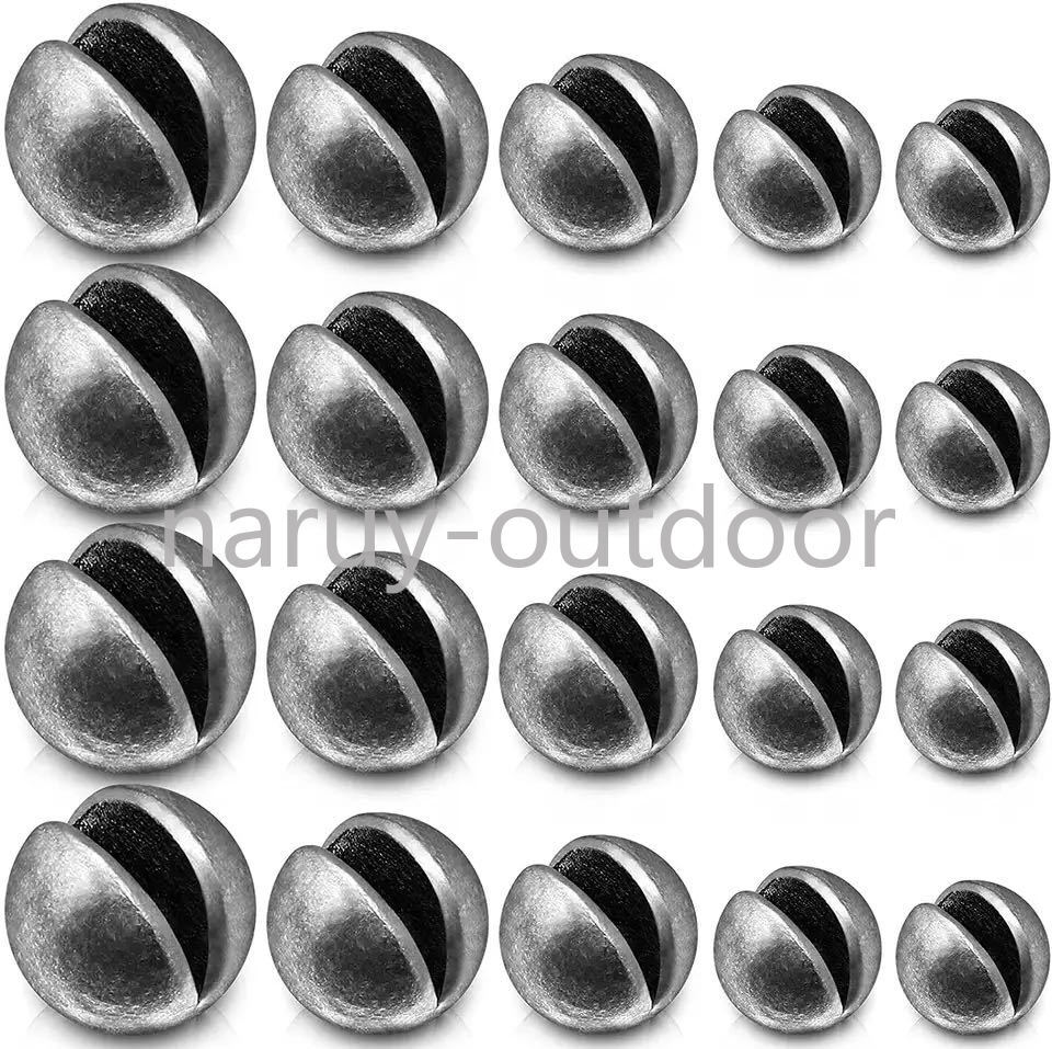 50PCS Round Split Shot Sinker Removable Fishing Weight Sinkers 0.5-5G