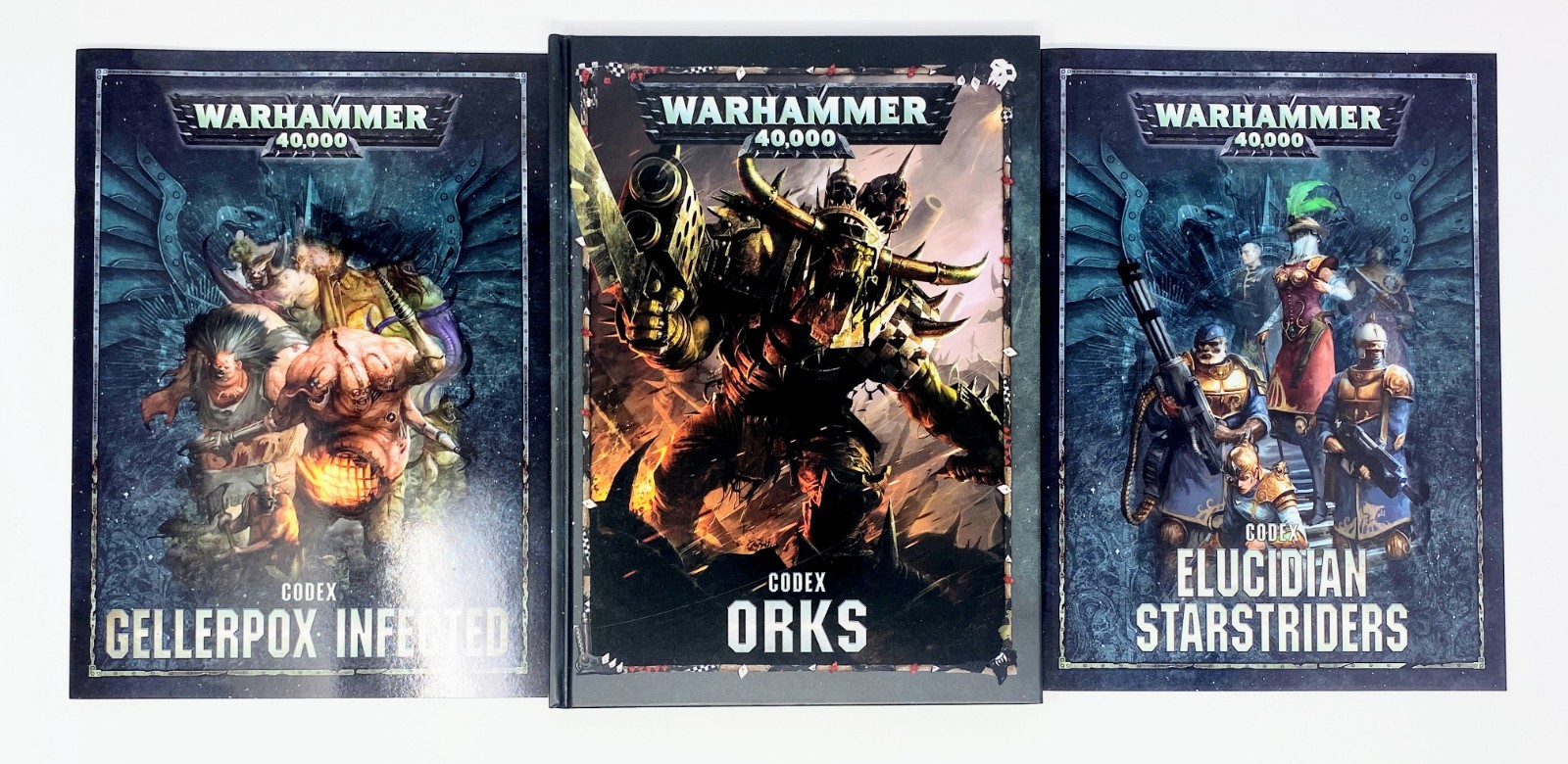 Warhammer 40k: 8e Codex Lot Orks, Gellerpox Infected, Elucidian Starstriders GW