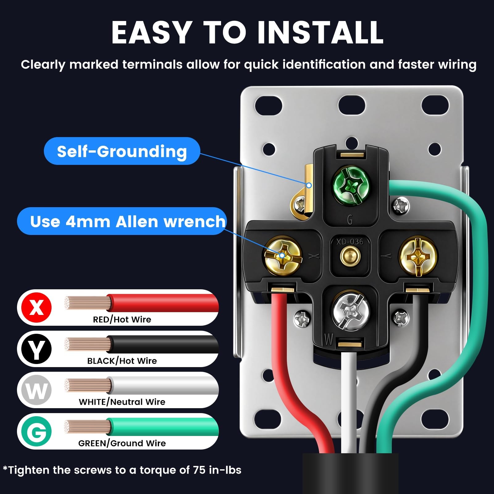 HBL9450A Straight Blade Device Socket, RTPï¼Œ 3-Pole 4-Wire System, 50A 125/250
