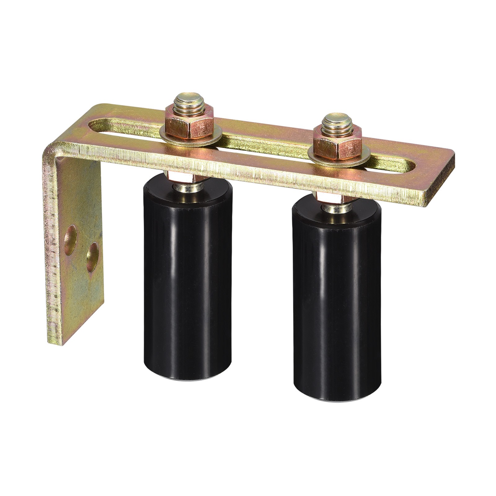 Gate Roller Guide Adjustable 3" Sliding Gate Nylon Roller with Bracket Black