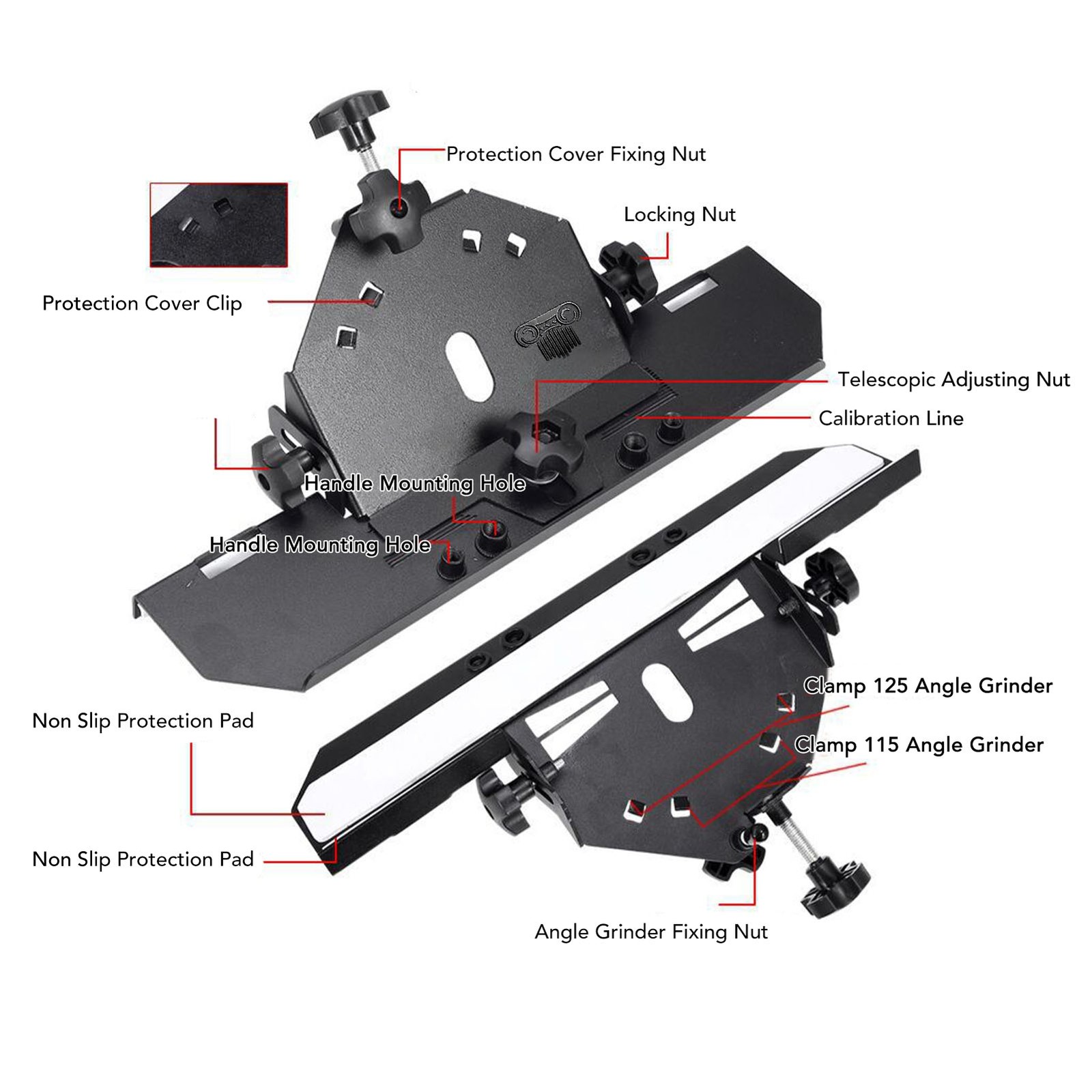 High Efficiency 45 Degree Chamfering Tool For Angle Grinder Stand Popular