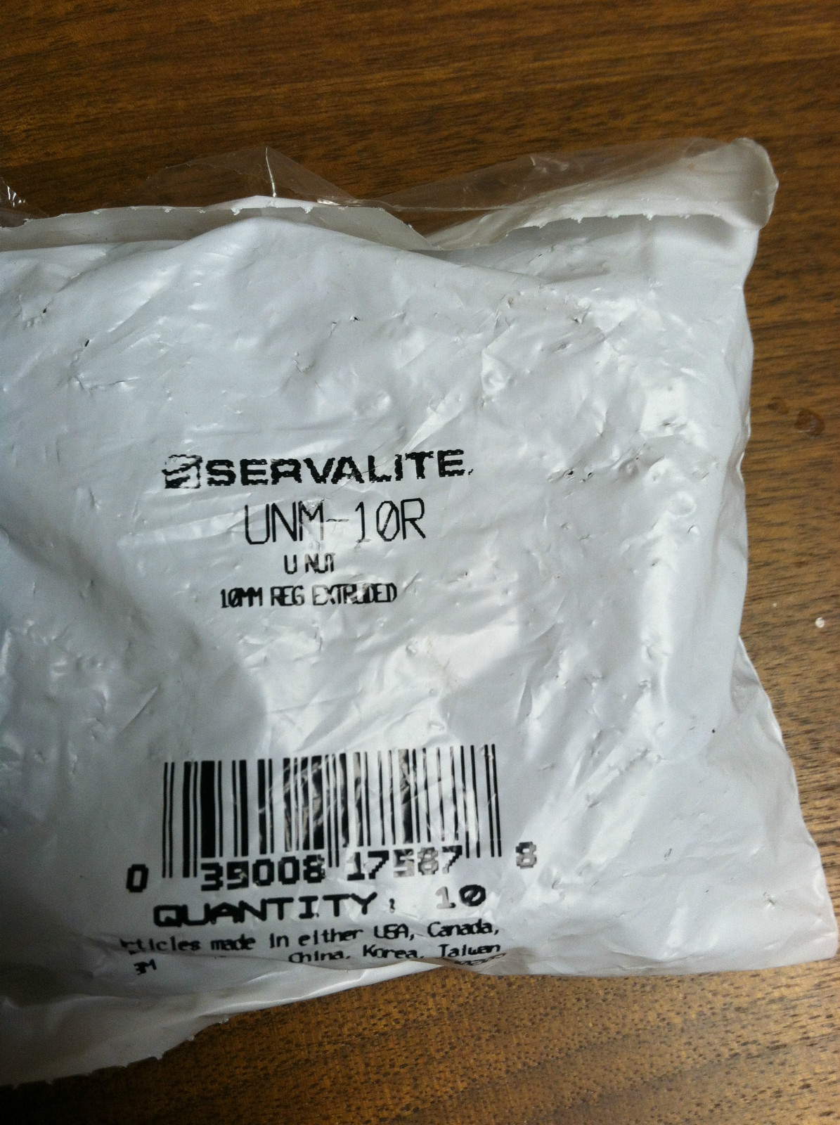 U NUT 10MM REG EXTRUDED PACK OF 10 "SPEED CLIP"