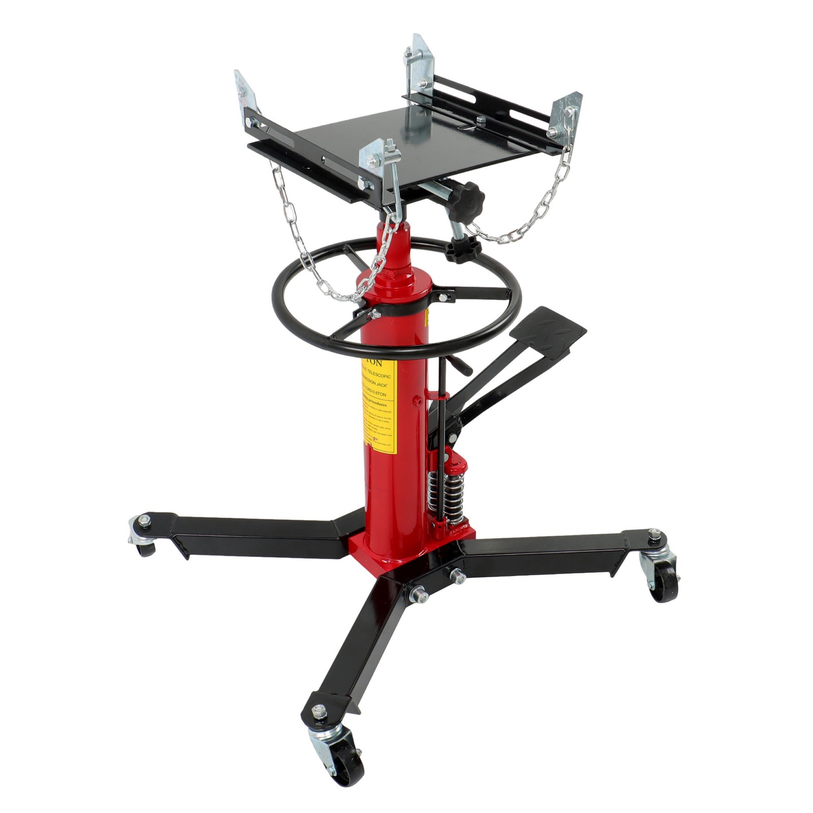 1322-1660 LBS 2 Stage Hydraulic Transmission Jack w/360° Swivel Wheel Lift Hoist