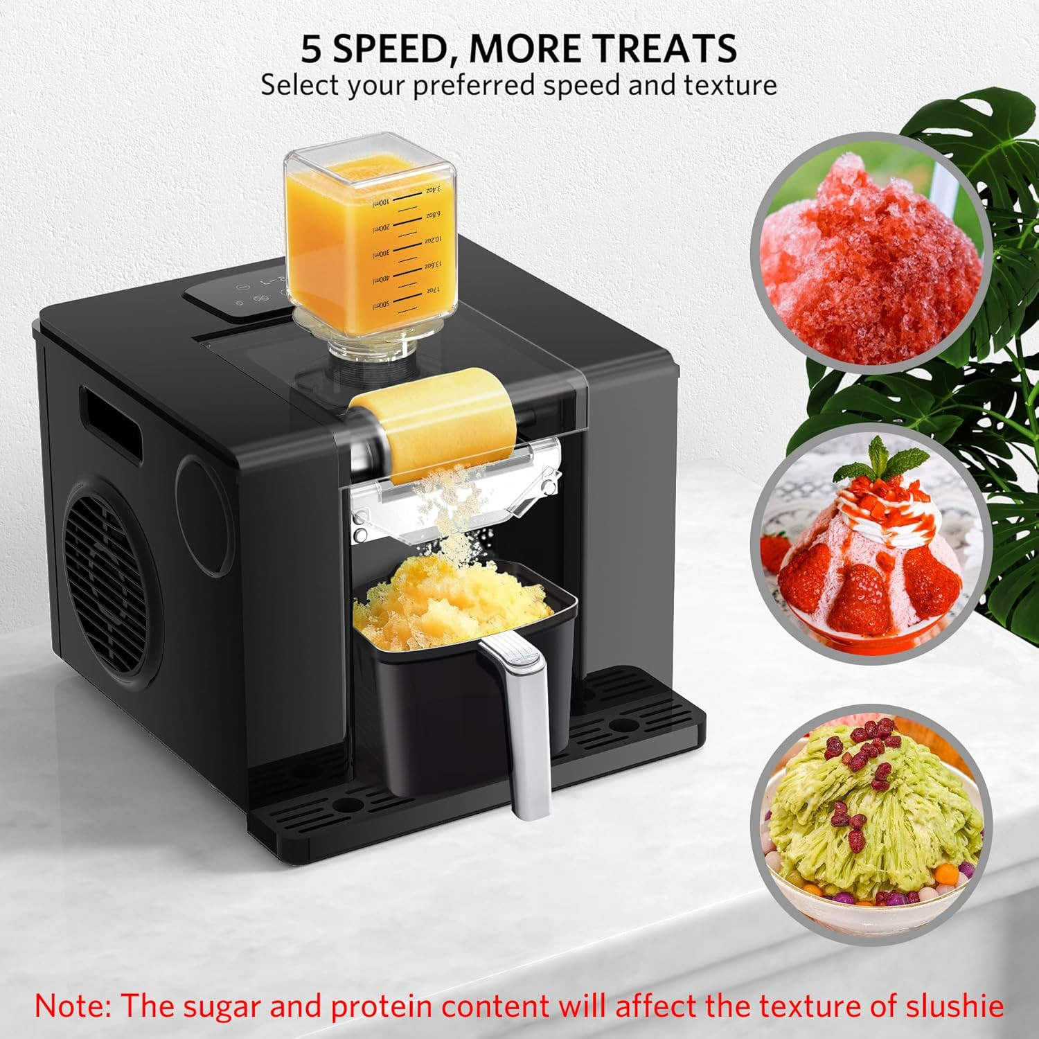 No Ice Slushie Machine - 280W Quick Freeze for Delicious Home Drinks