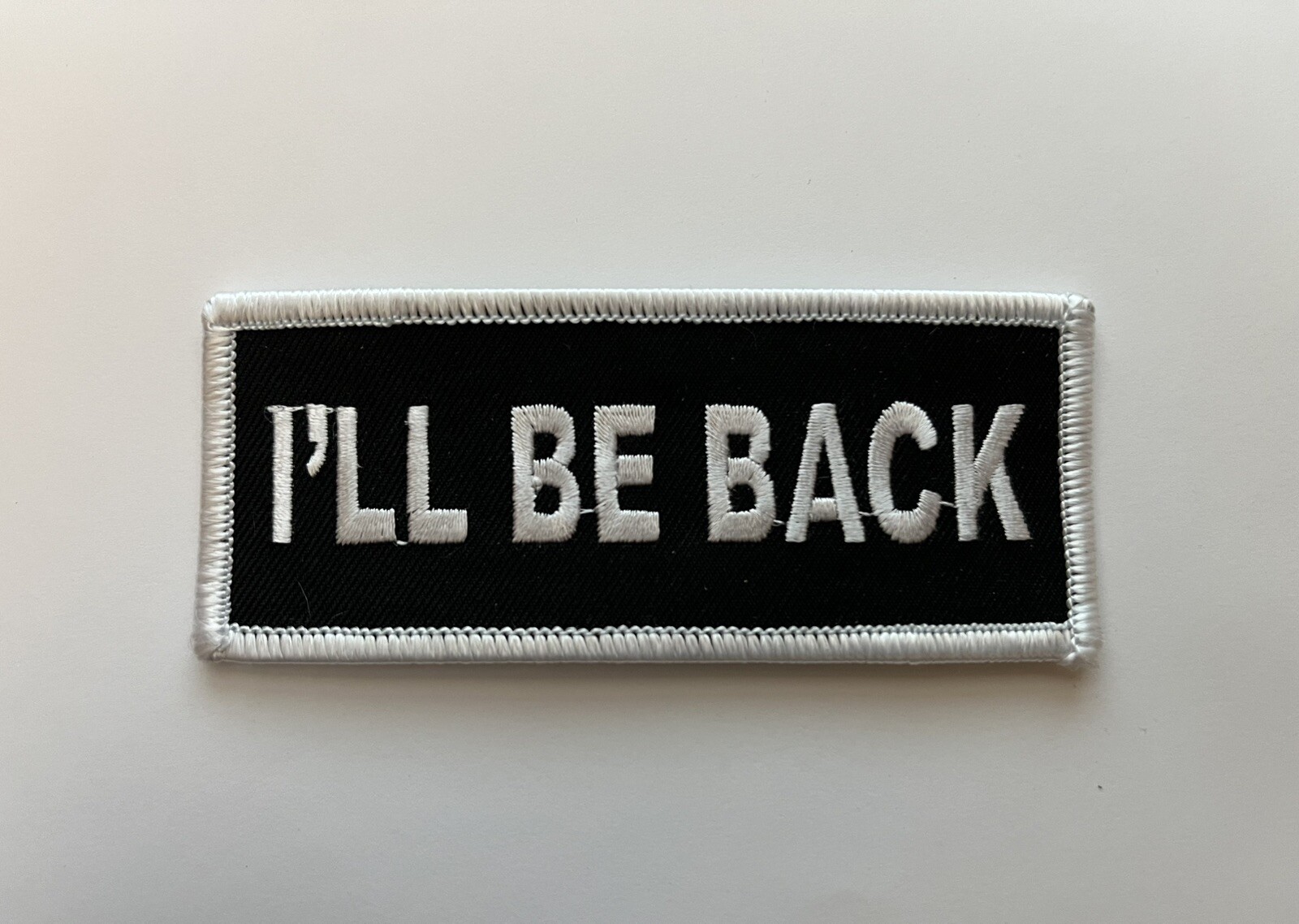THE TERMINATOR I'LL BE BACK SEW/IRON PATCH SCHWARZENEGER SARAH CONNORS