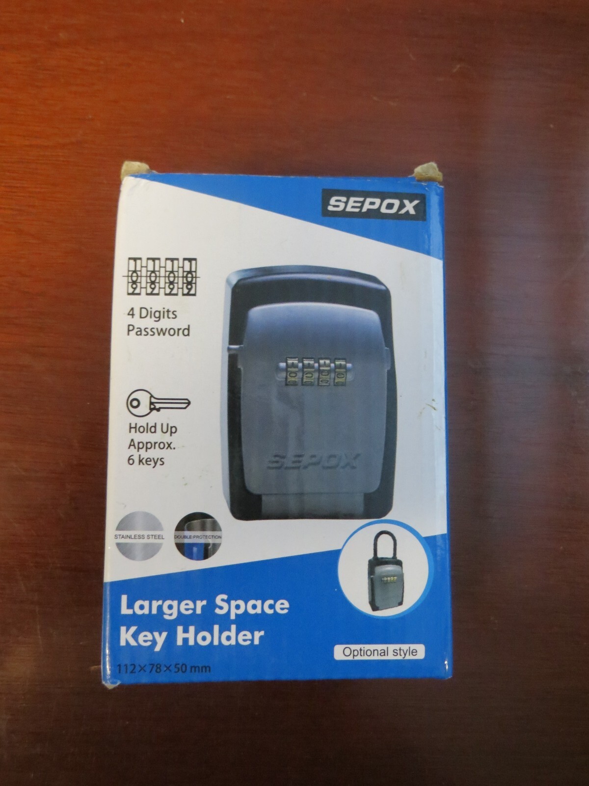 2006 NIB SEPOX Stainless Steel Larger Space 4 Digit Key Holder Locking Shackle