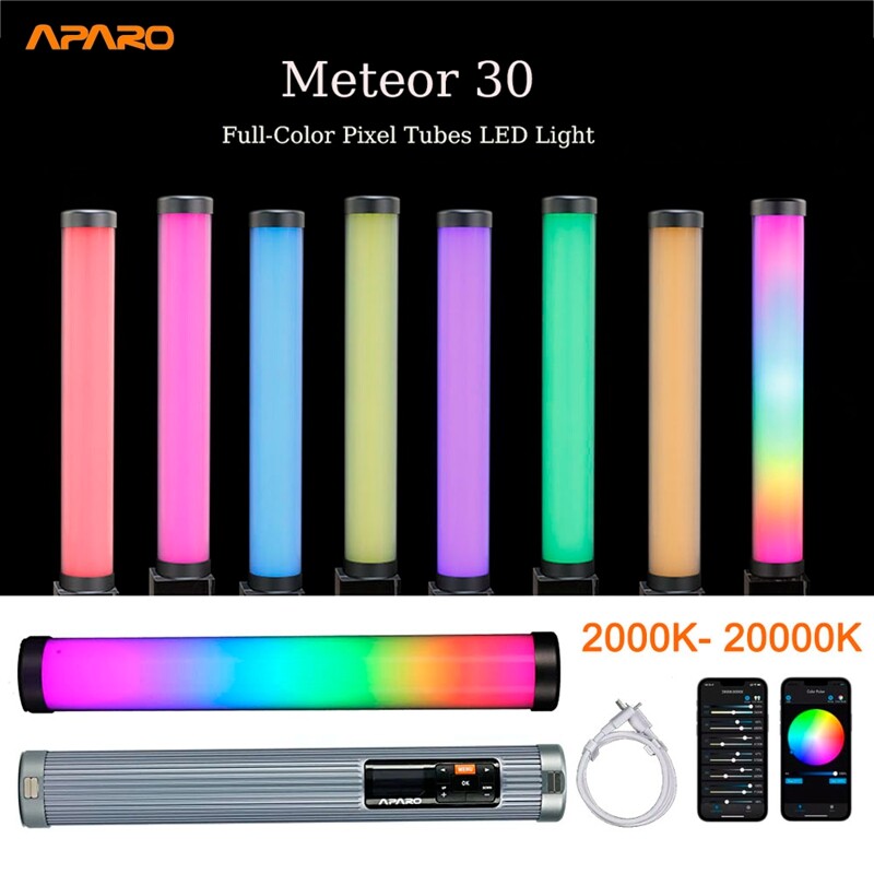 Aparo Meteor 30 Full Color Pixel Tube Magnetic Led Light 10W RGB 2000K- 20000K