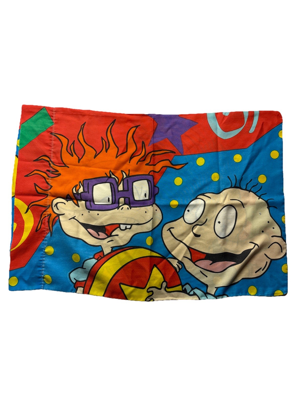 Vintage Rugrats Pillow Case 90s Nickelodeon Chuckie Angelica Tommy Spike 1997
