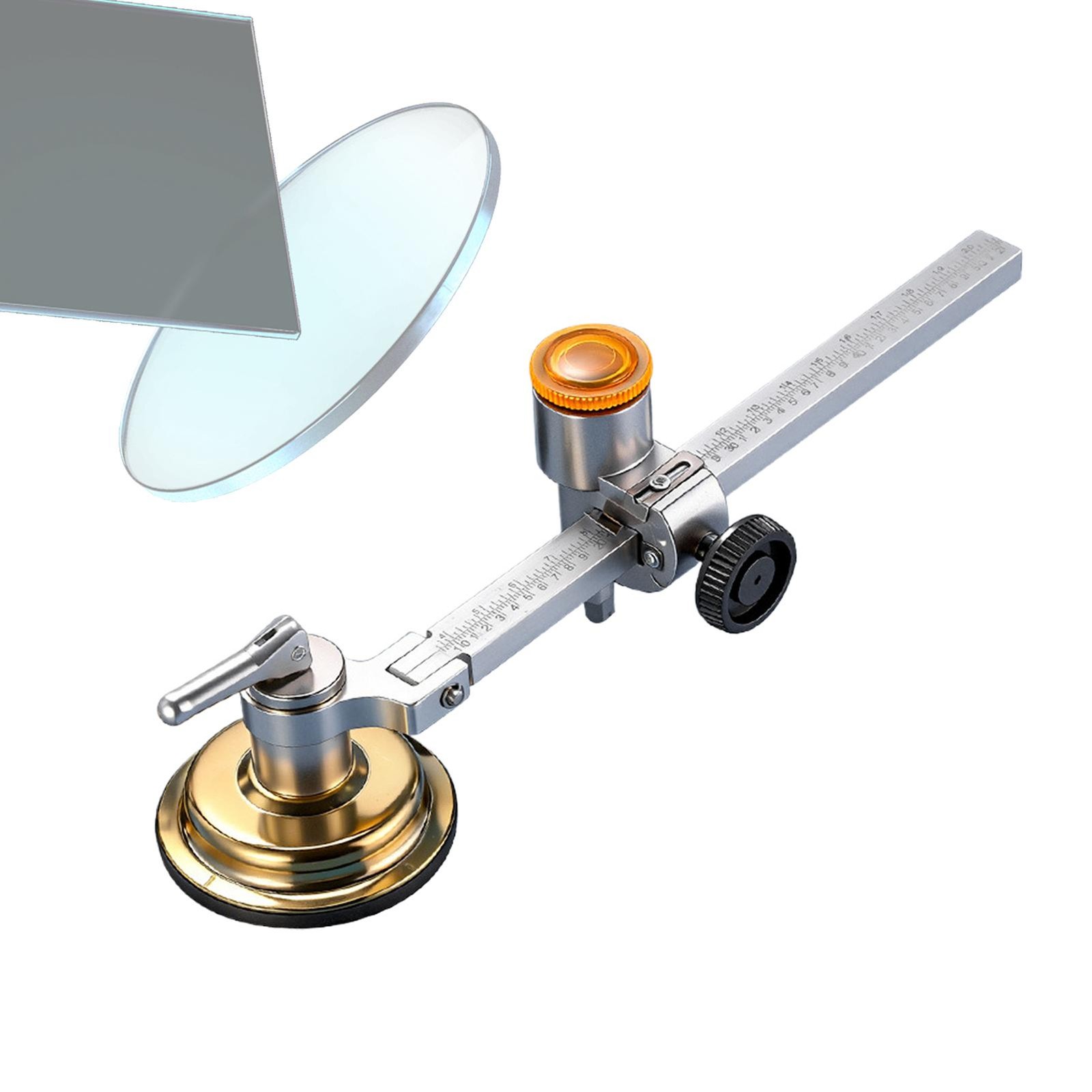 Compass Cutter Adjustable Precise Suction Cup Alloy Compass Plexiglass