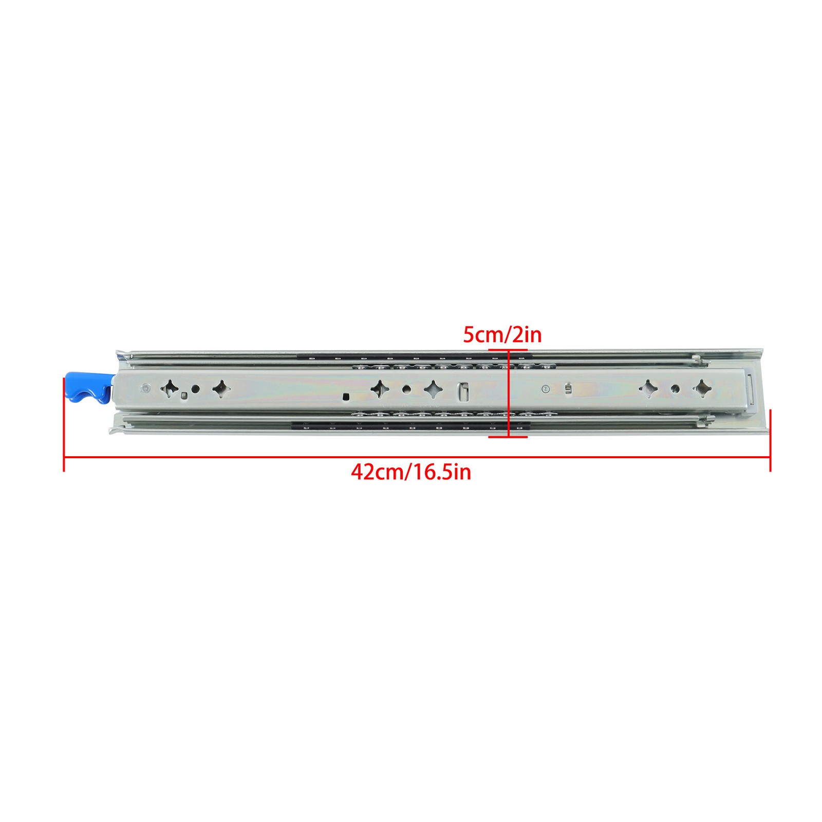 16" Locking Drawer Slides 250lb Heavy Duty Ball Bearing Full Extension With Lock