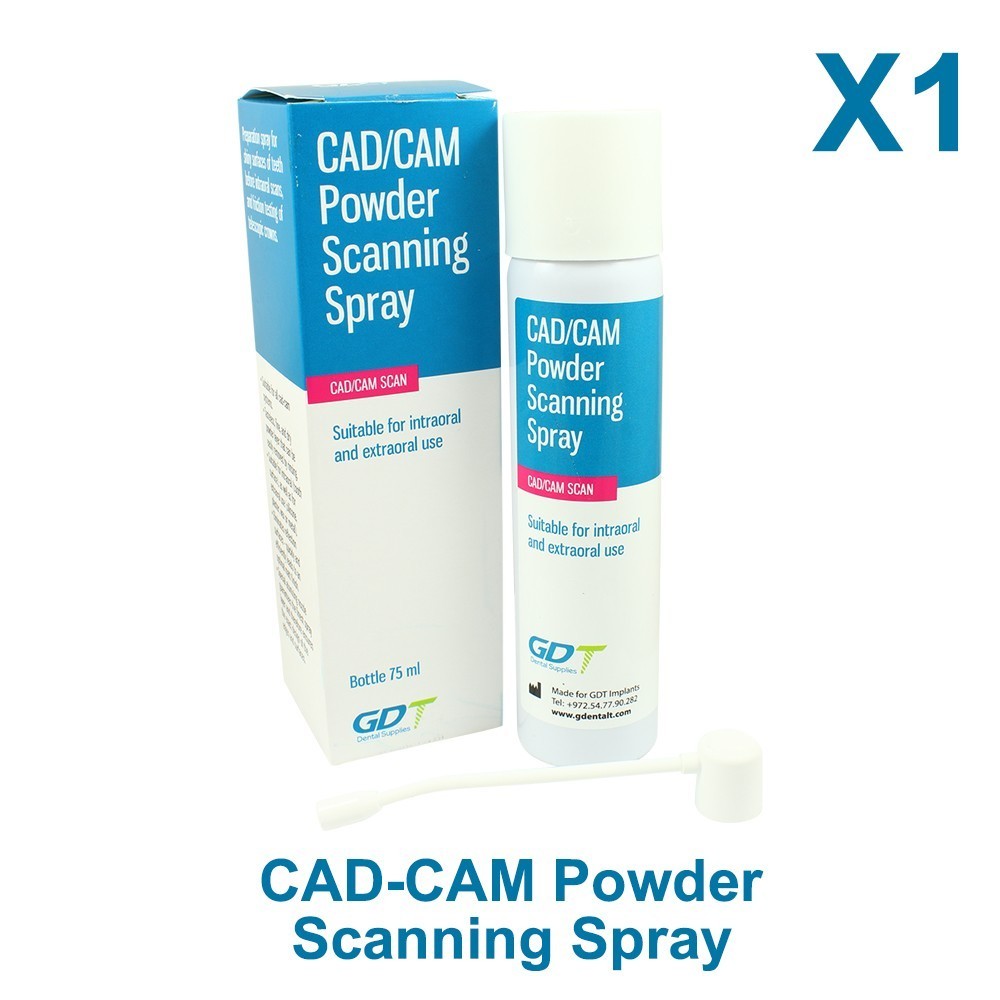 Dental CAD/CAM Powder Scanning Spray 75ml Anti Reflective Matting Agent