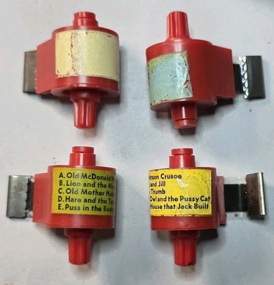 Vintage Film Cartridges Film Rolls For Childrens  Toy Movie Projector, 4 Rolls