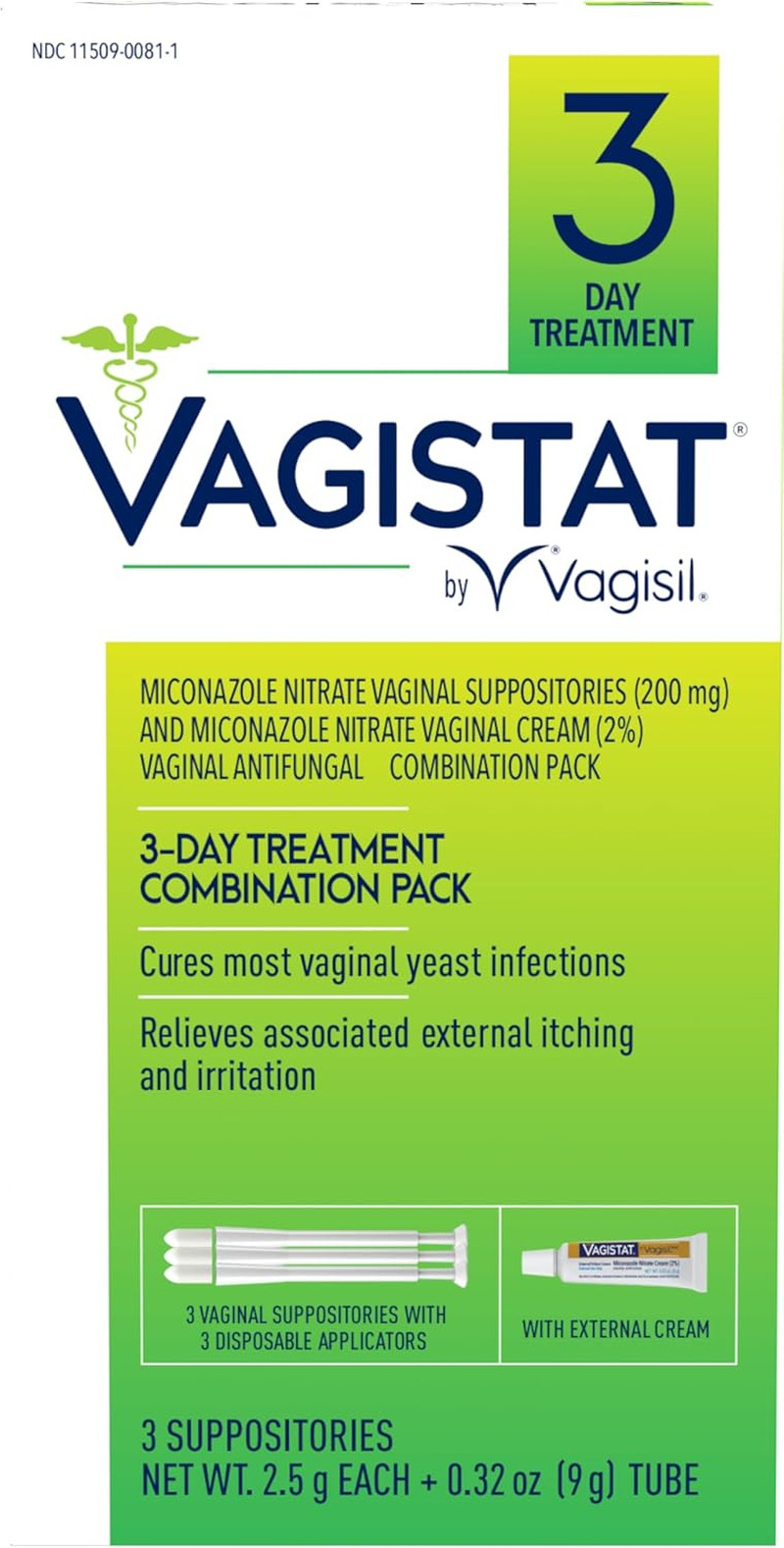Vagisil Vagistat 3 Day Yeast Infection Treatment for Women, Relieves External It
