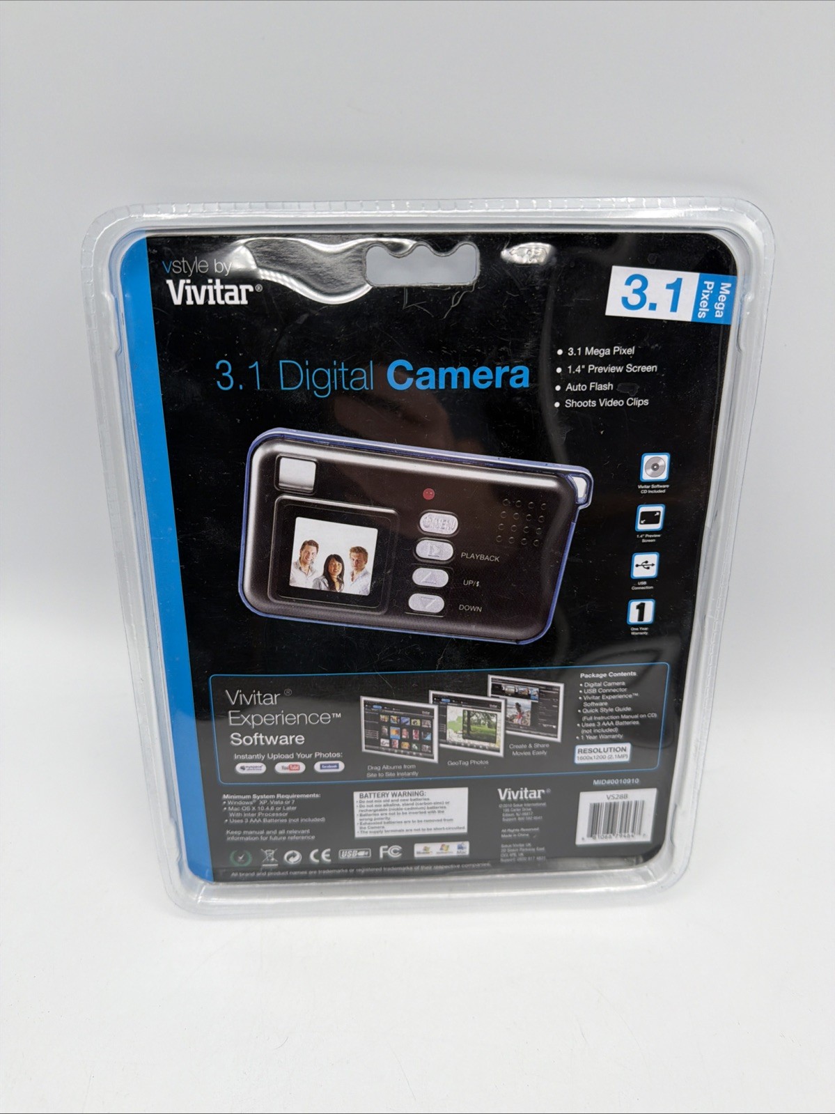 Vivitar Vstyle VS28B 2.1 MP Digital Camera Black