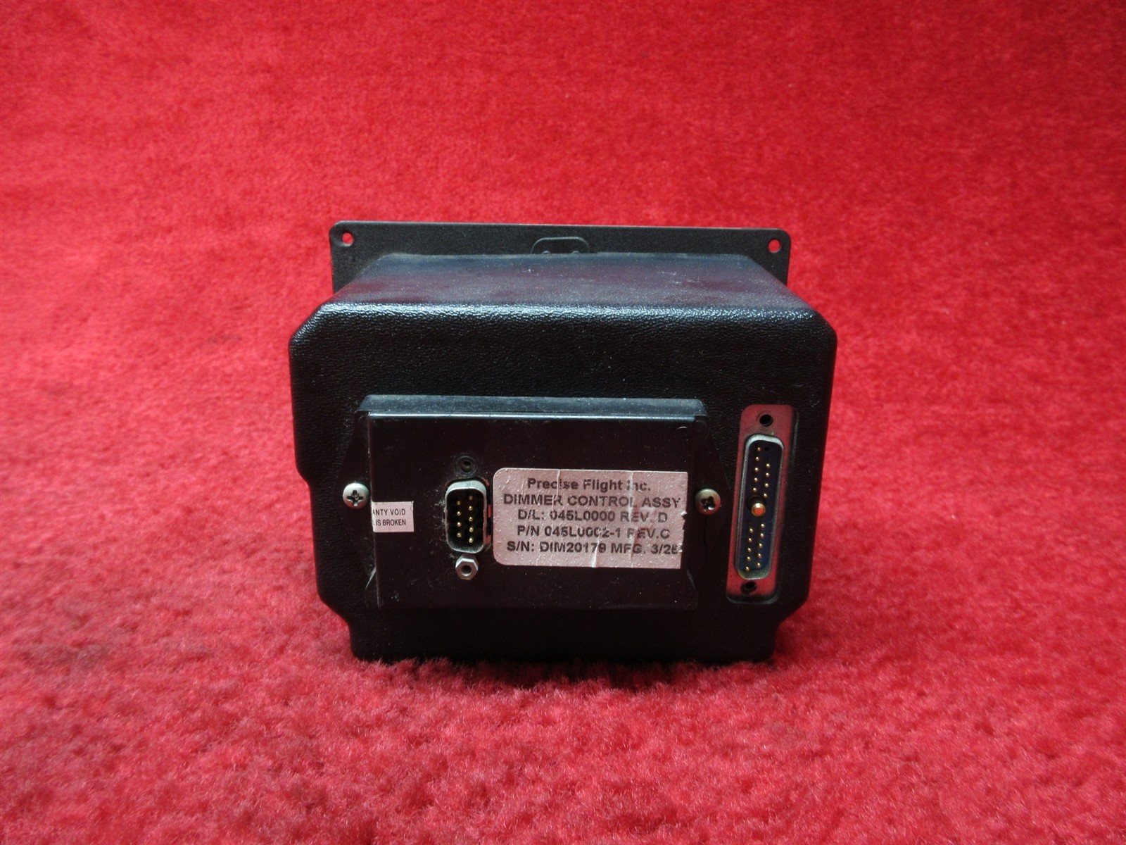 Precise Flight Inc. Dimmer Control Unit PN 045L0002-1, 045L0000