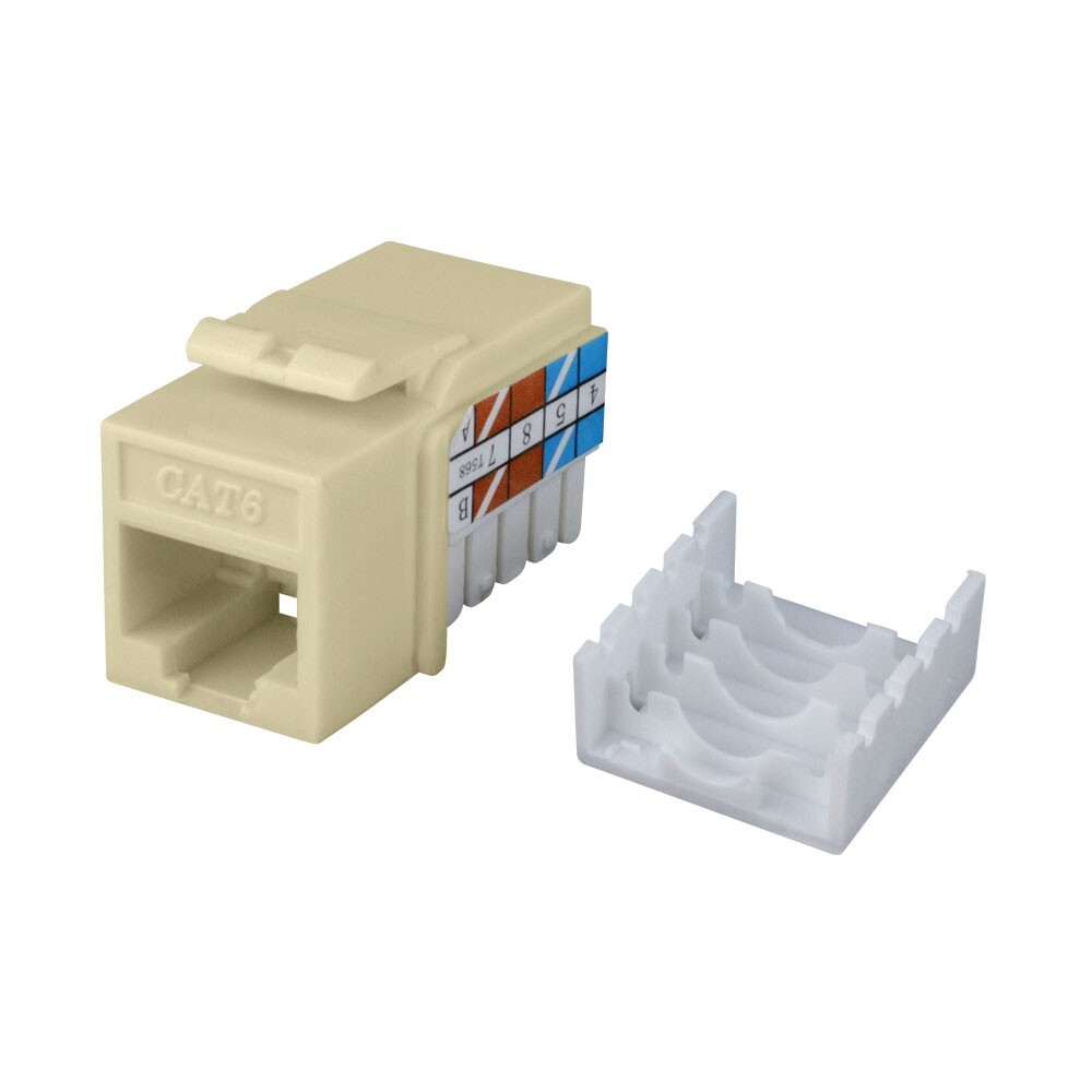 Construct Pro Cat6 (RJ-45) Keystone Jack (Ivory)