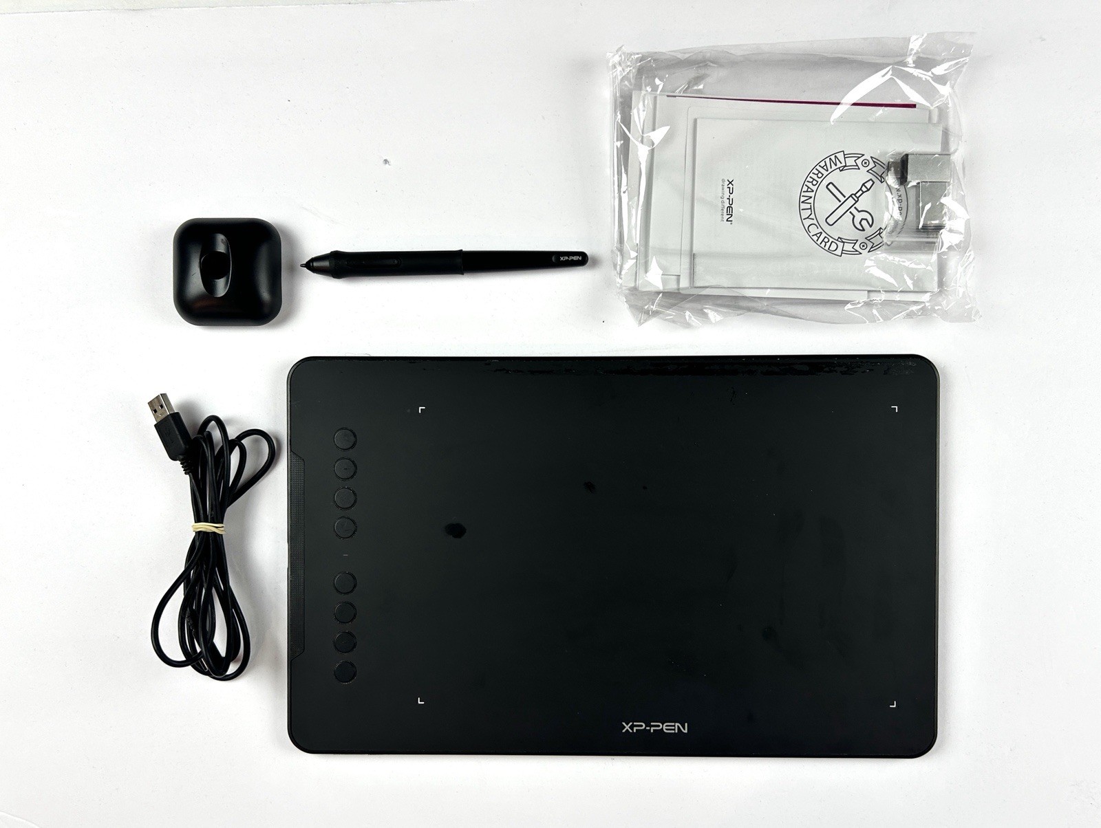 XP-Pen Deco 01 V2 Graphics Drawing Tablet Black w/ Stylus Pen USB Cable