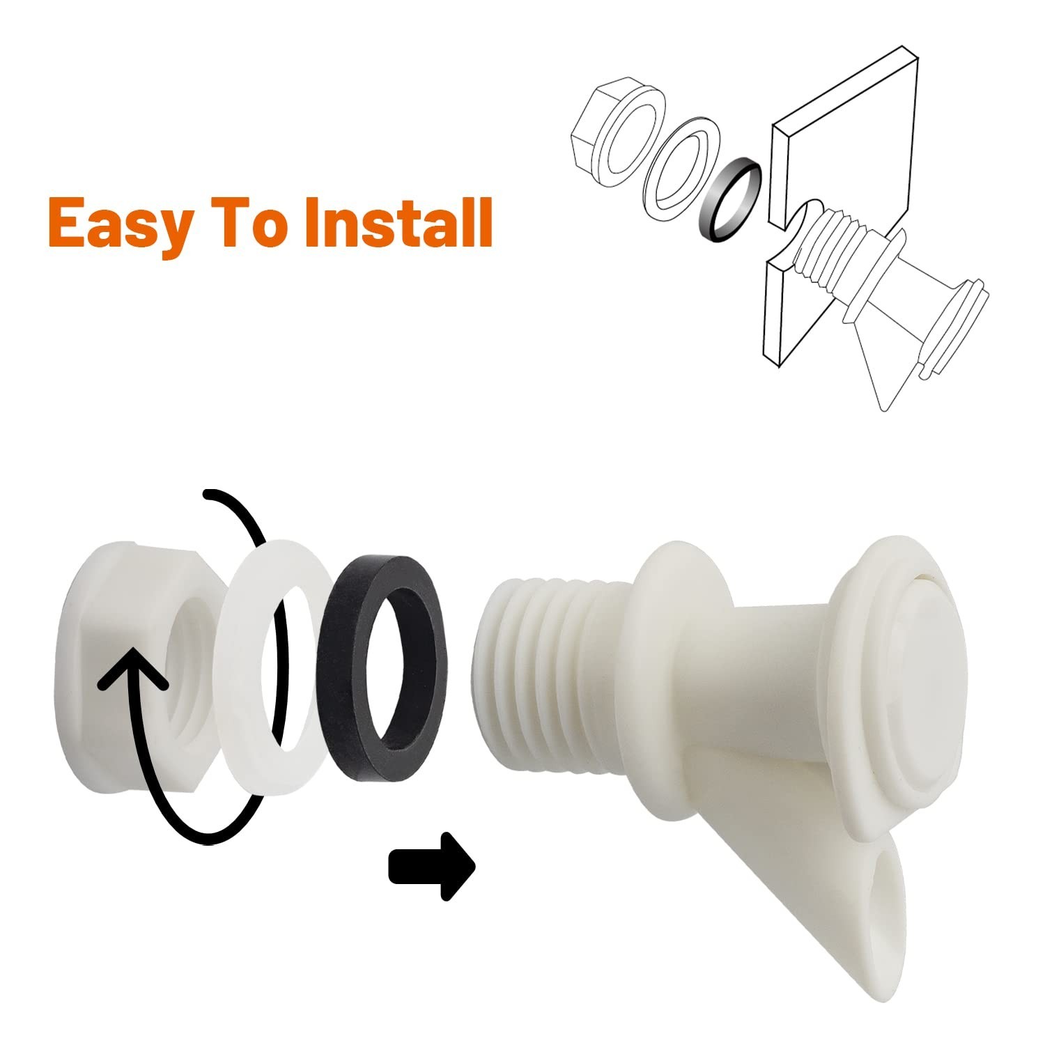 3 Pack Push Button Cooler Spigot Replacement for Igloo 2-10 Gallon Water Cooler