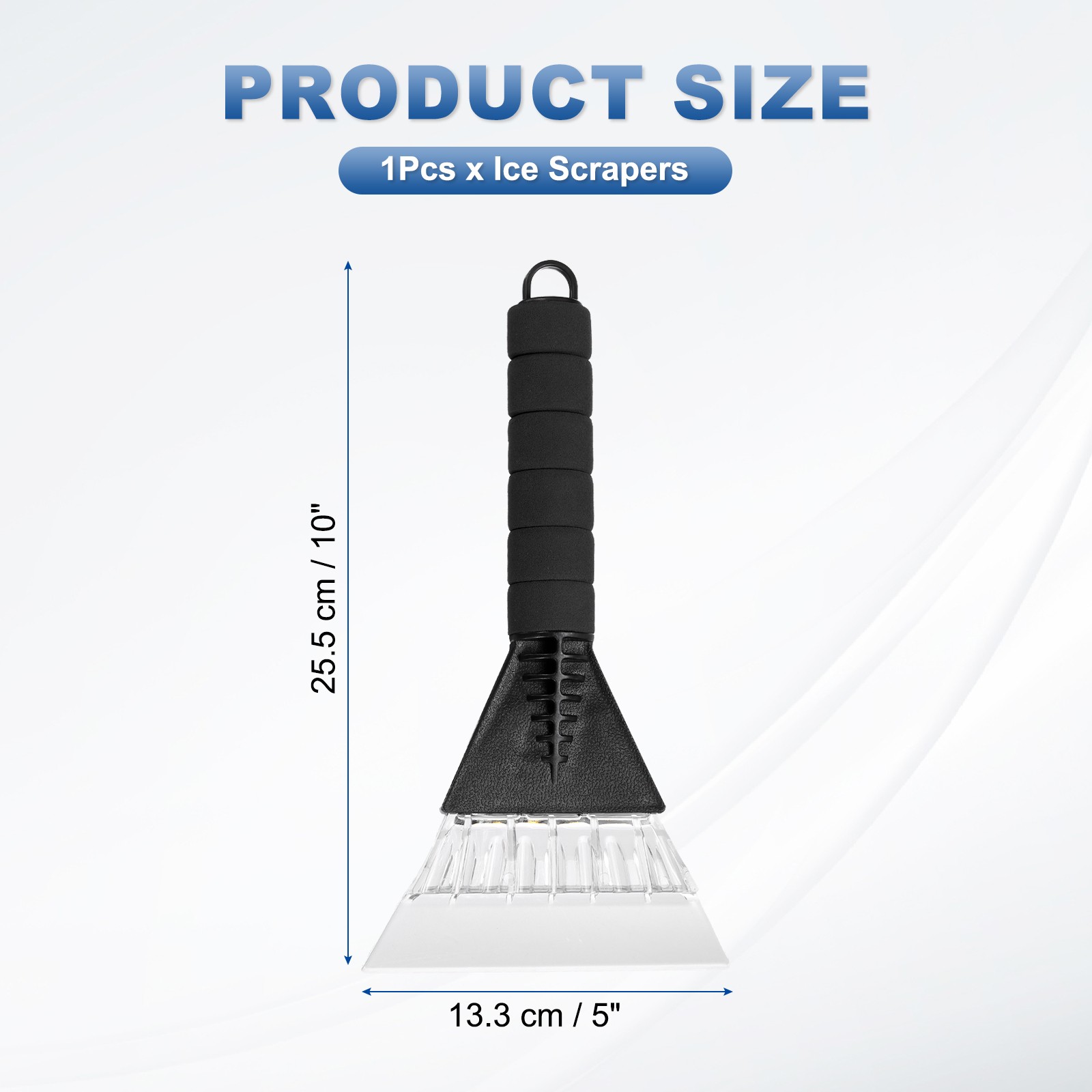 For 10" x 5" Car Windshield Ice Scraper, Black