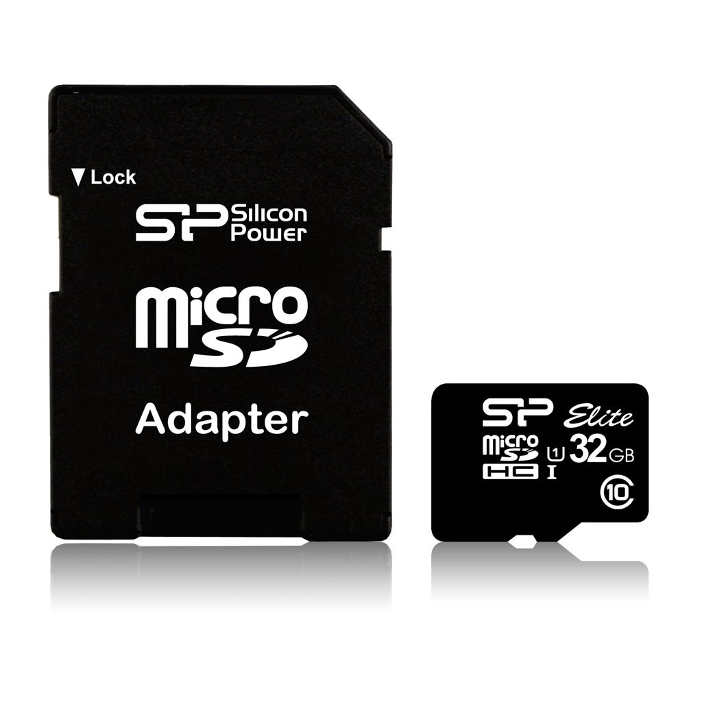 Silicon Power microSD Card 32GB Class 10 UHS-1 Compatible, Maximum Read Speed ​​