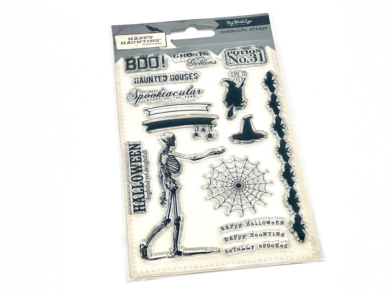 MY MIND'S EYE CLEAR STAMPS HAPPY HAUNTING 14 STAMPS