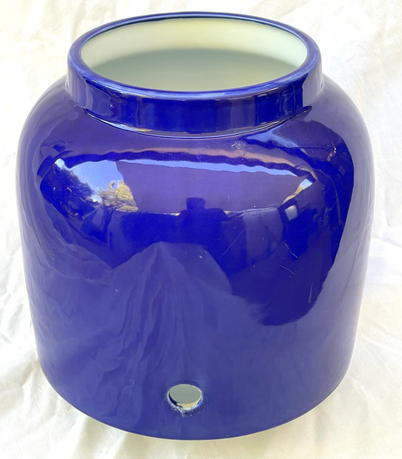 Vintage ✅ Ceramic Porcelain Crock Cobalt Blue Water Dispenser, for 5 Gal. Bottle