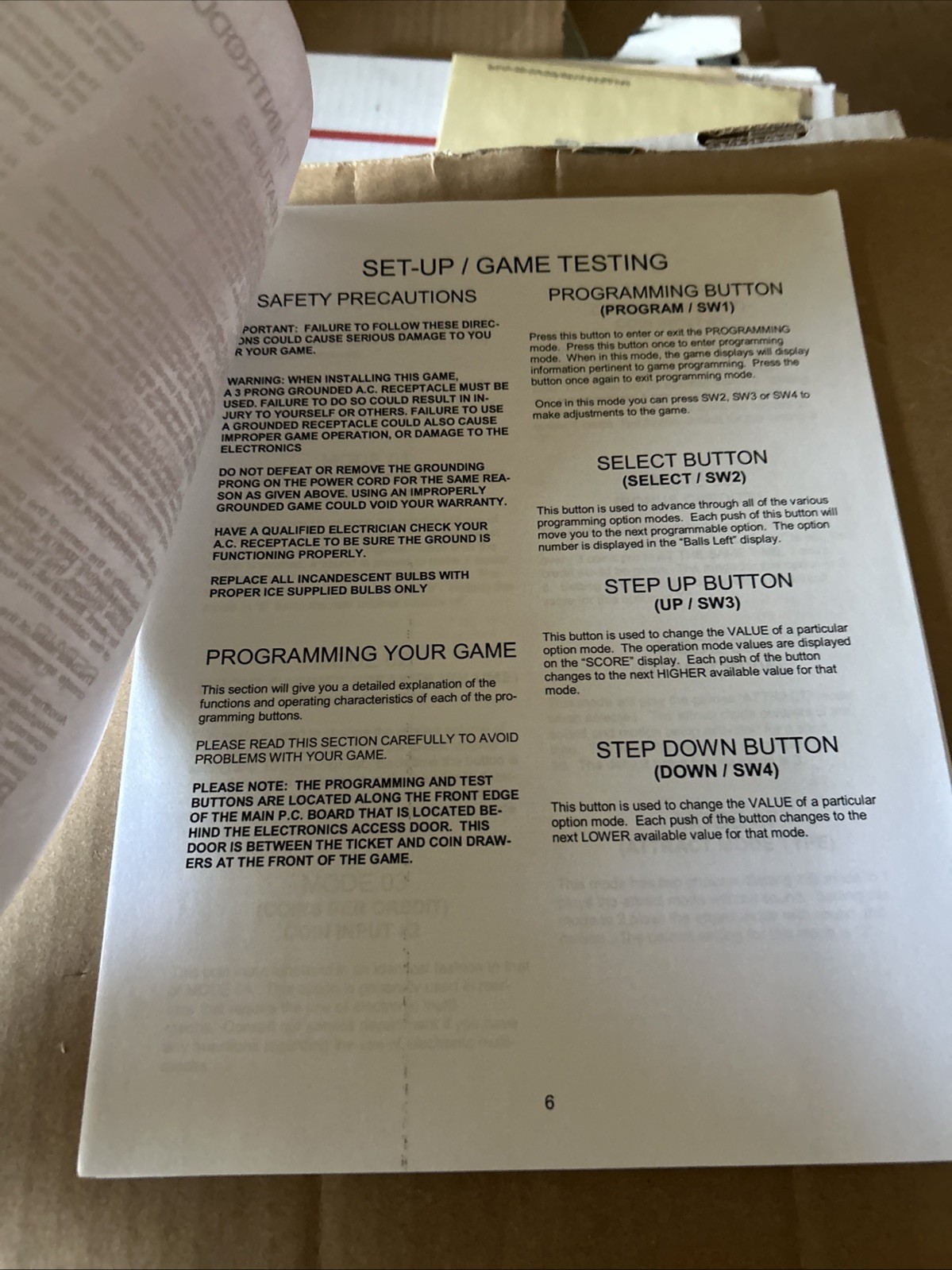 Dunk N Alien Ice With Schematics Arcade Game Manual