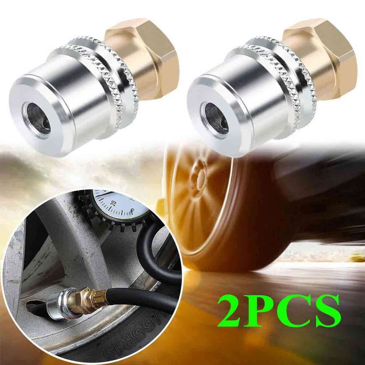 2Pcs Lock On Air Chuck 1/4NPT Closed Flow Brass Tire Air Chuck For Inflator New