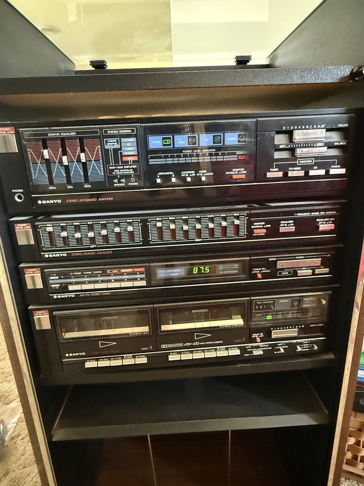 Sanyo AM/FM Stereo Tuner Model J667A - Tested!