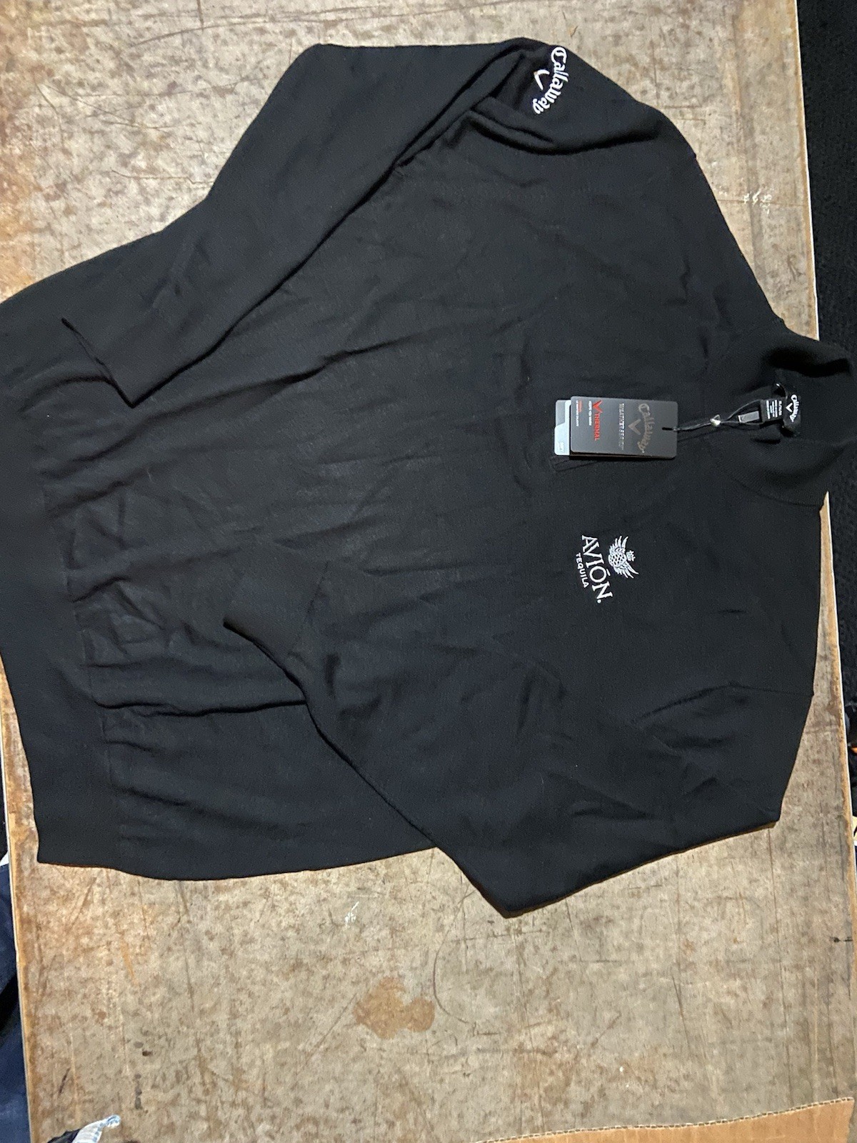 men callaway golf 1/4 zip pullover - New - Mock Merino- Medium- Branded On Chest