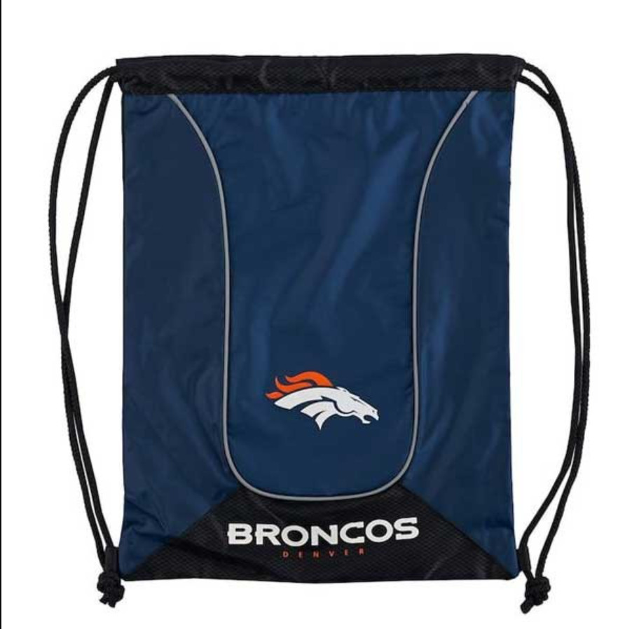 Denver Broncos Backpack Cinch Bag Doubler Header Backsack NFL Official Merch