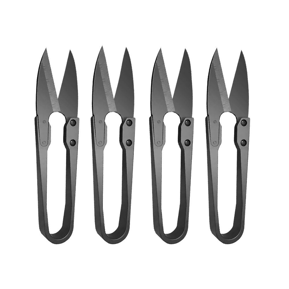 HAISHANG 4 Pack Bonsai Pruning Scissors, Small Shears, Bud and Black