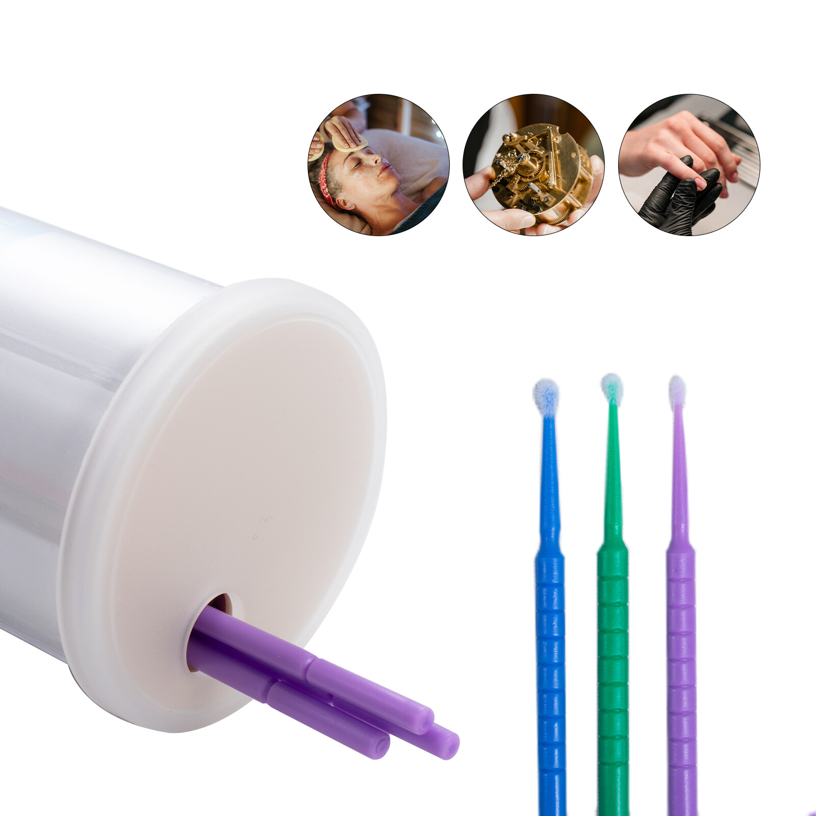 2000pcs Dental Disposable Material Micro Brush Tooth Applicator Cylinder/Fine