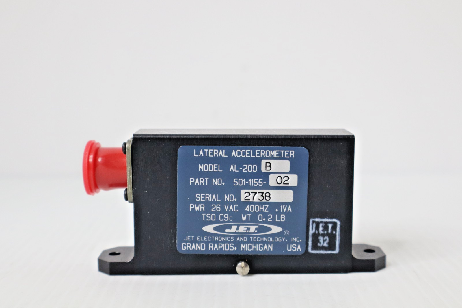 501-1155-02 JET Electronics AL-200B Lateral Accelerometer - New Surplus