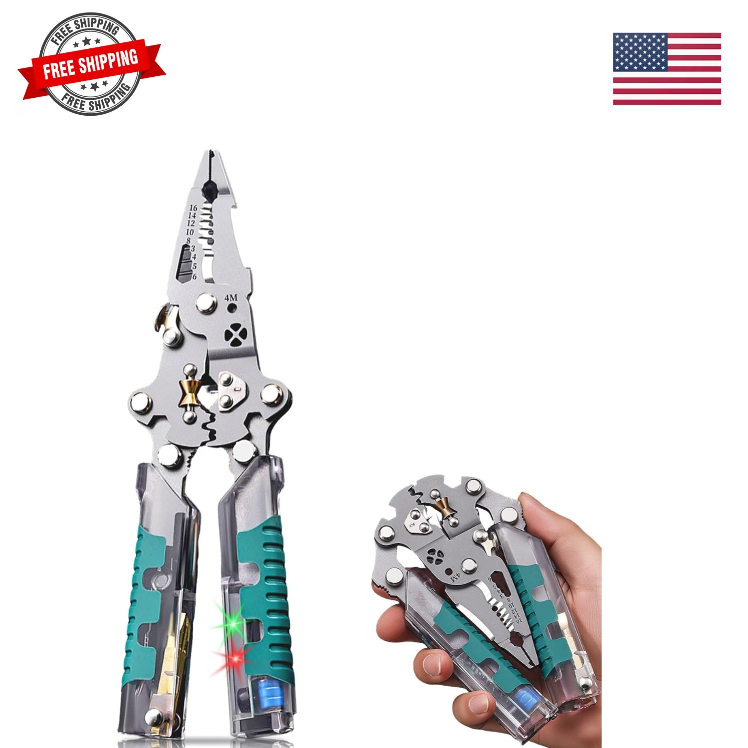 Folding Stylus Screwdriver Wire Stripper, 18-in-1 Multifunctional Tuvilo Elec...