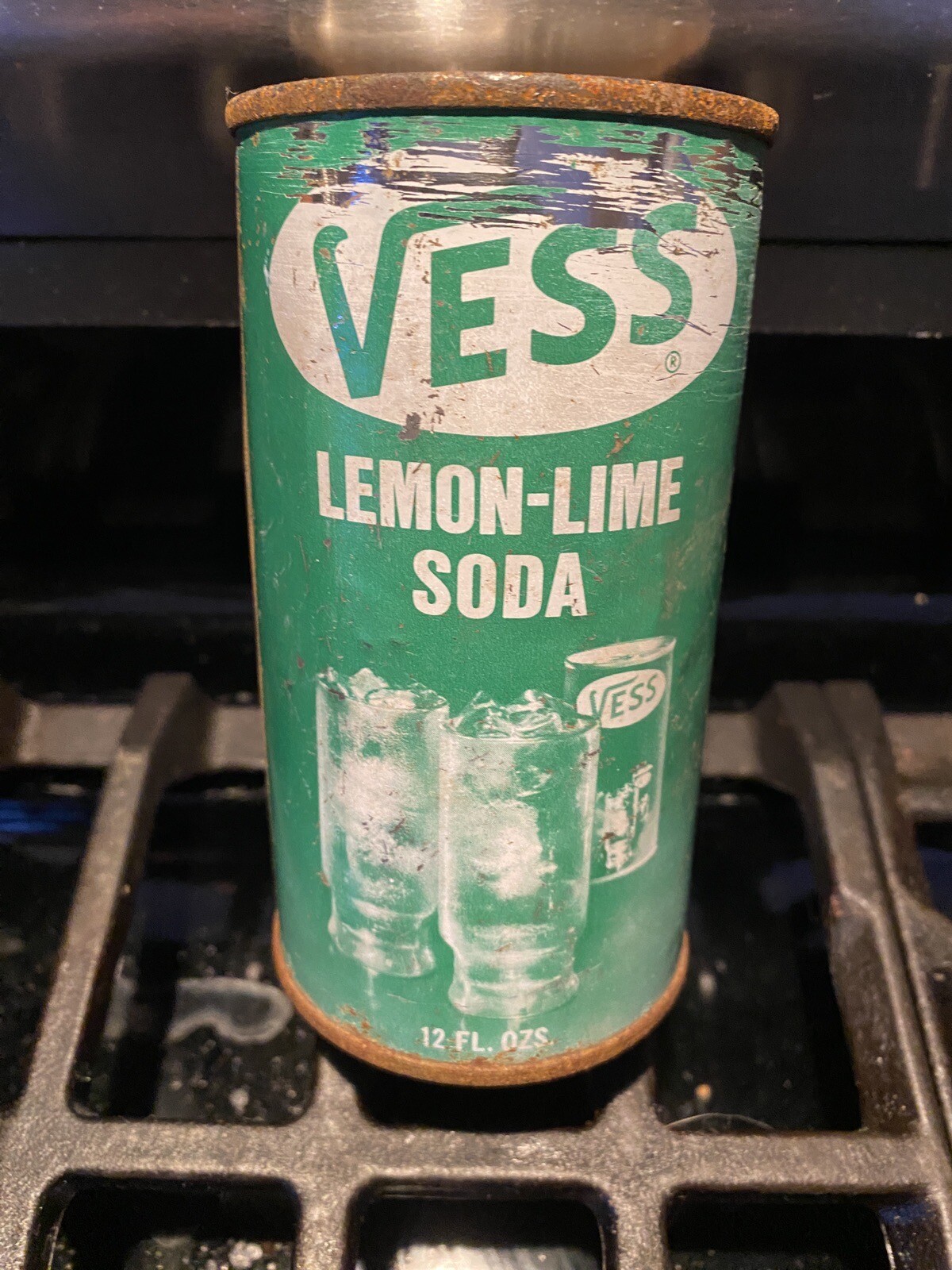 VESS JUICE TOP S/S LEMON 🍋 LIME SODA 🥤CAN ELUSIVE EXAMPLE 1967