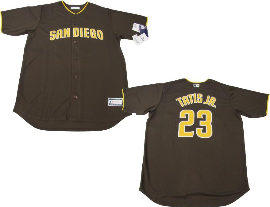 New Fernando Tatis Jr. #23 San Diego Padres Mens Big & Tall Sizes Brown Jersey