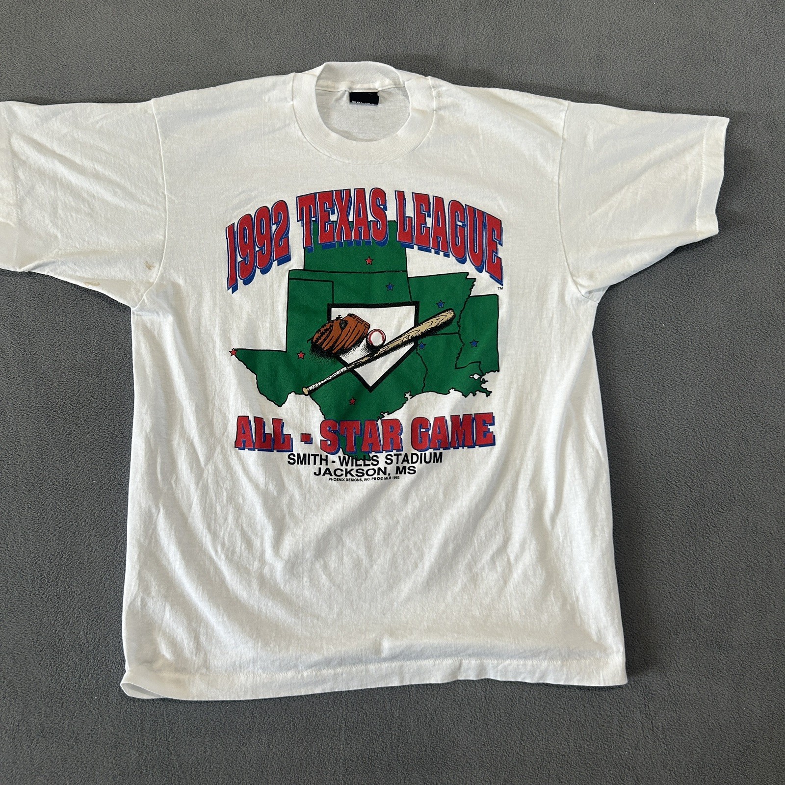 Vintage 1992 Texas League All Star Game Screen Stars Made in USA T-Shirt XL
