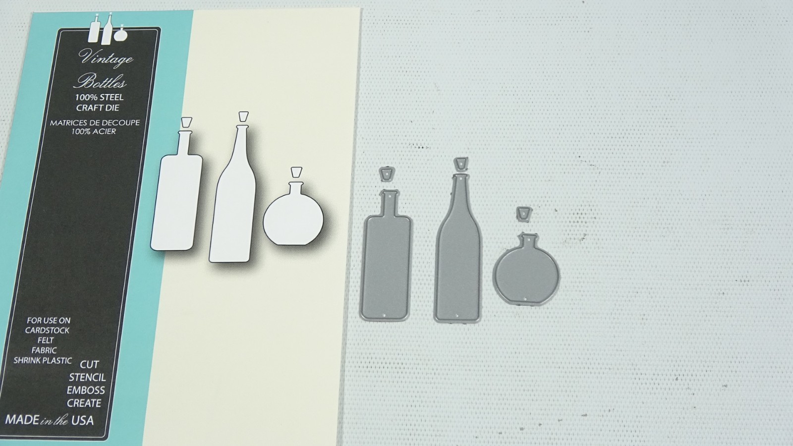 2013 Memory Box Craft Steel Die Vintage Bottles 98496